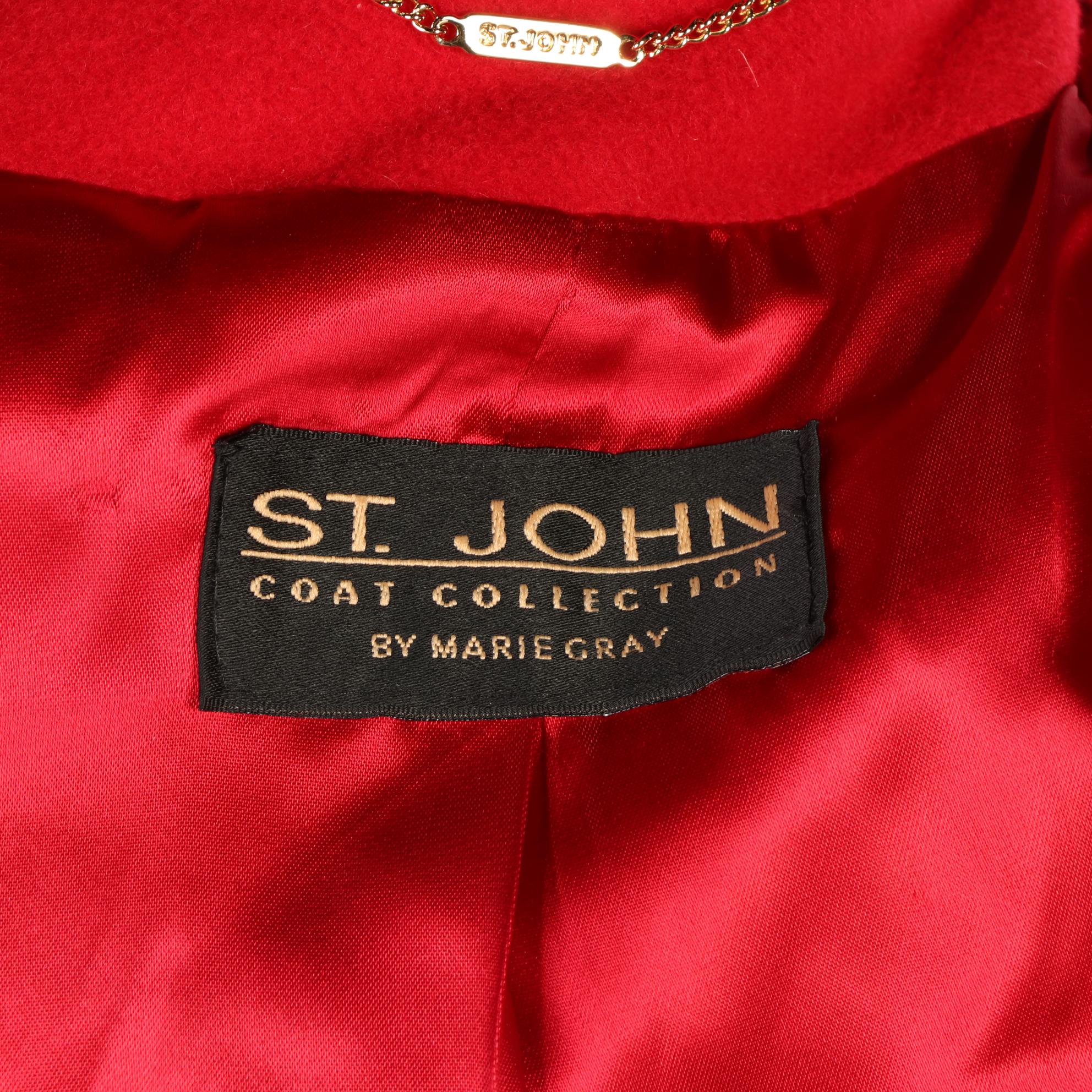St. John by Marie Gray Pea Coat in Cashmere/Wool
