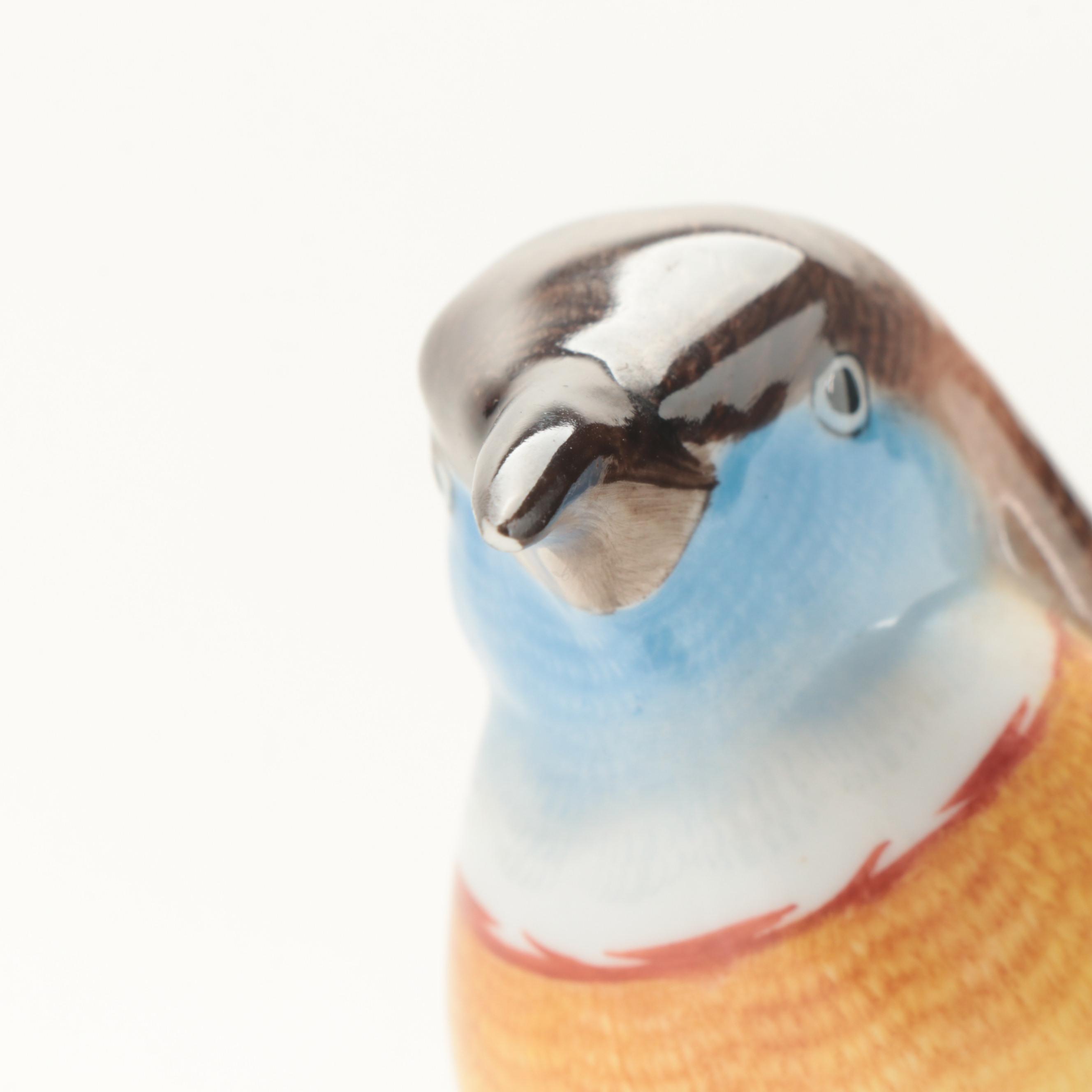 Herend Natural "Nightingale Bird" Porcelain Figurine