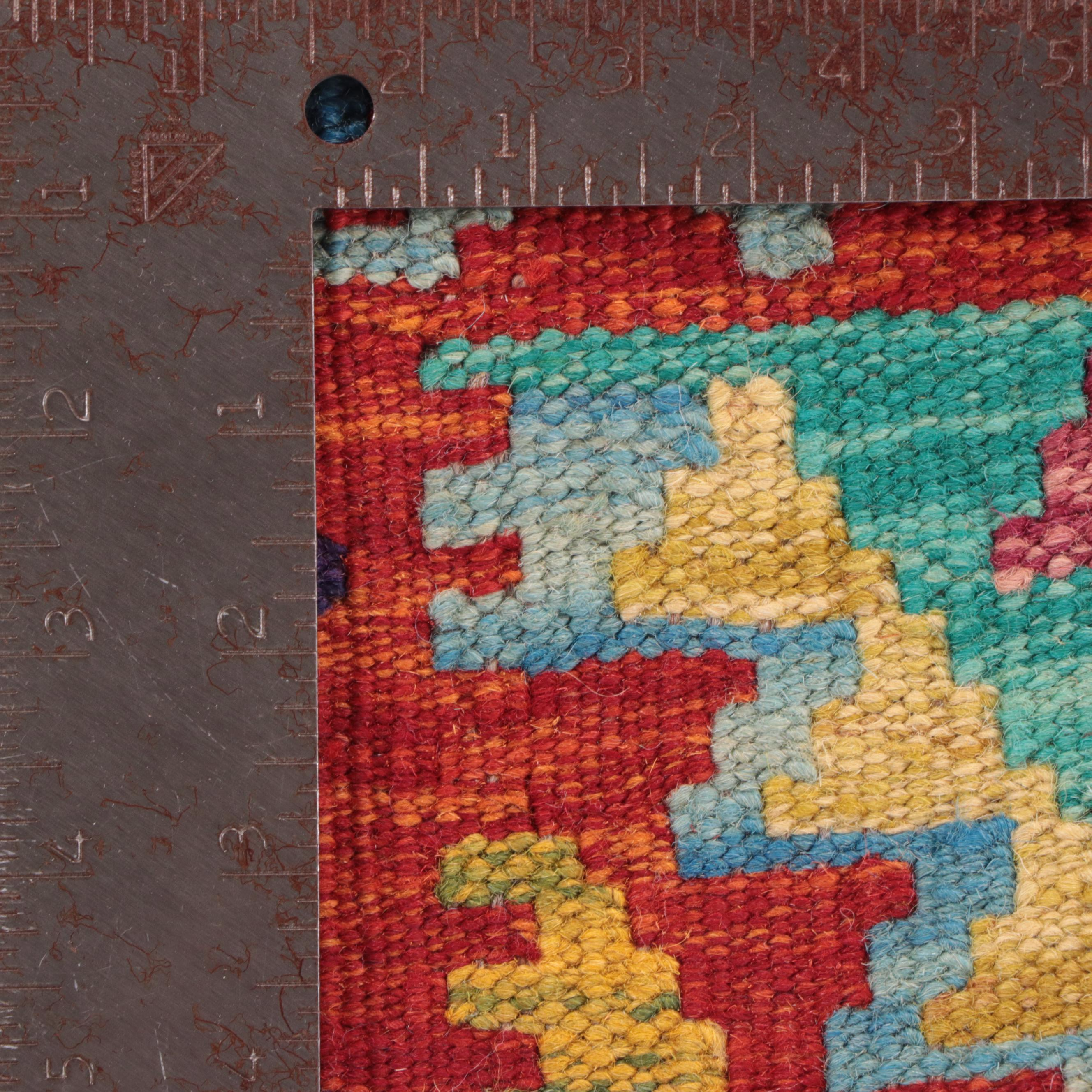 1'11 x 6'9 Handwoven Pakistani Kilim Carpet Runner