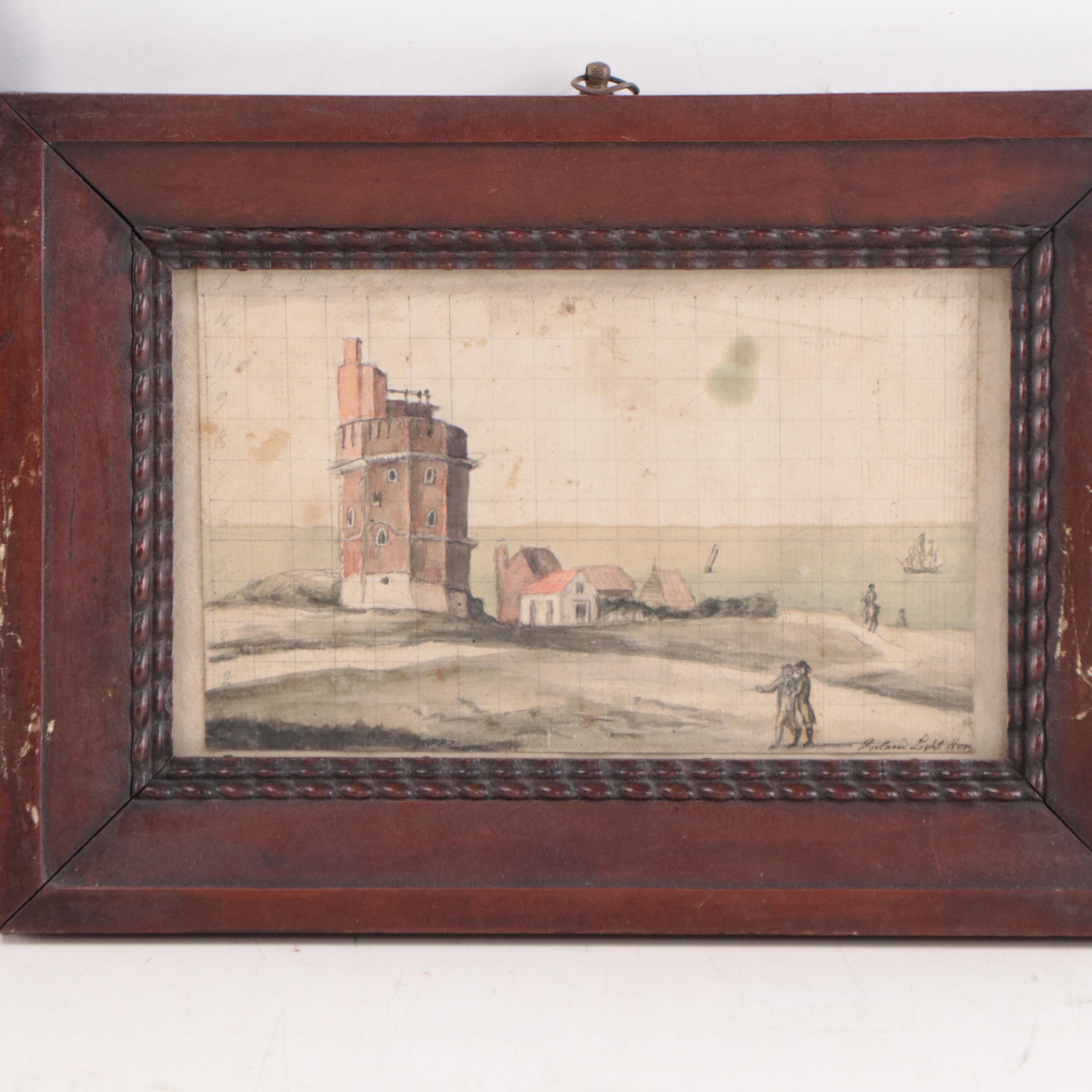 Country and Mountain Landscape Watercolor Paintings