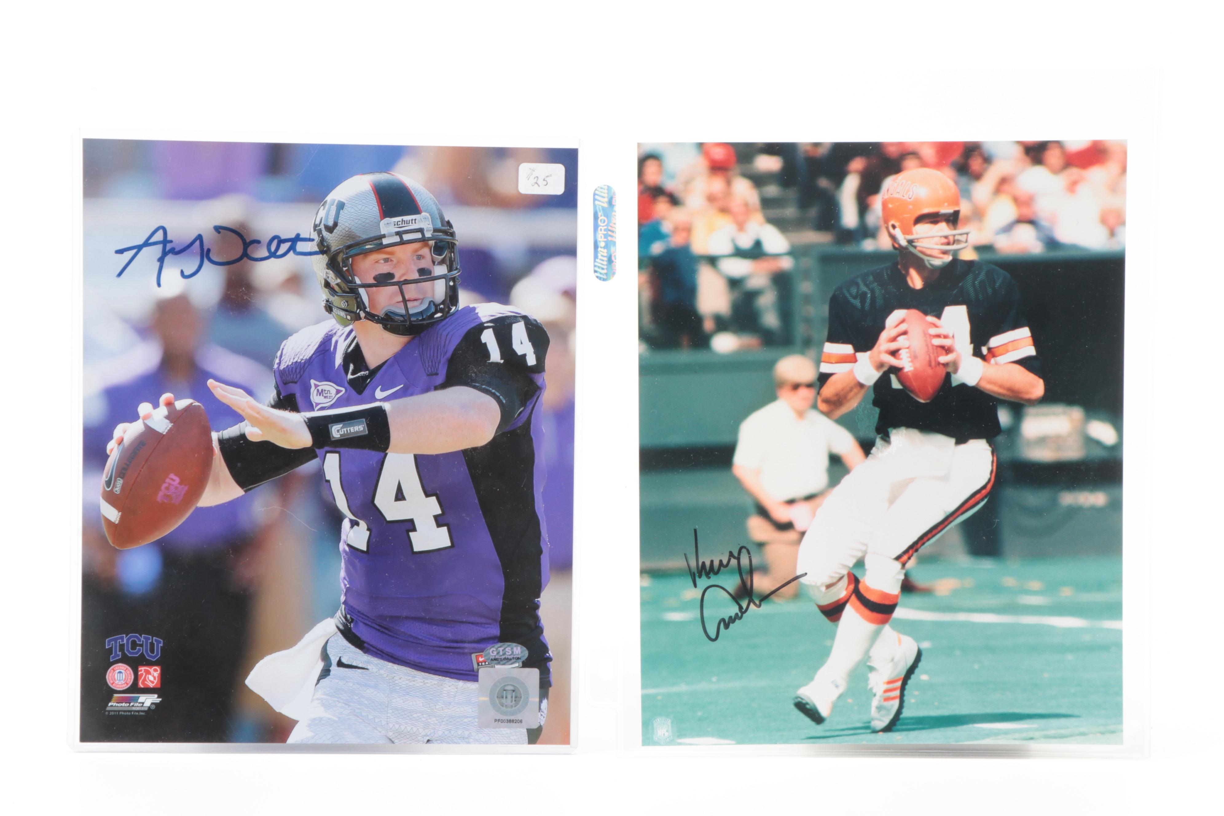 Ickey Woods, Andy Dalton, and Ken Anderson Signed Giclées with Bengals Artwork