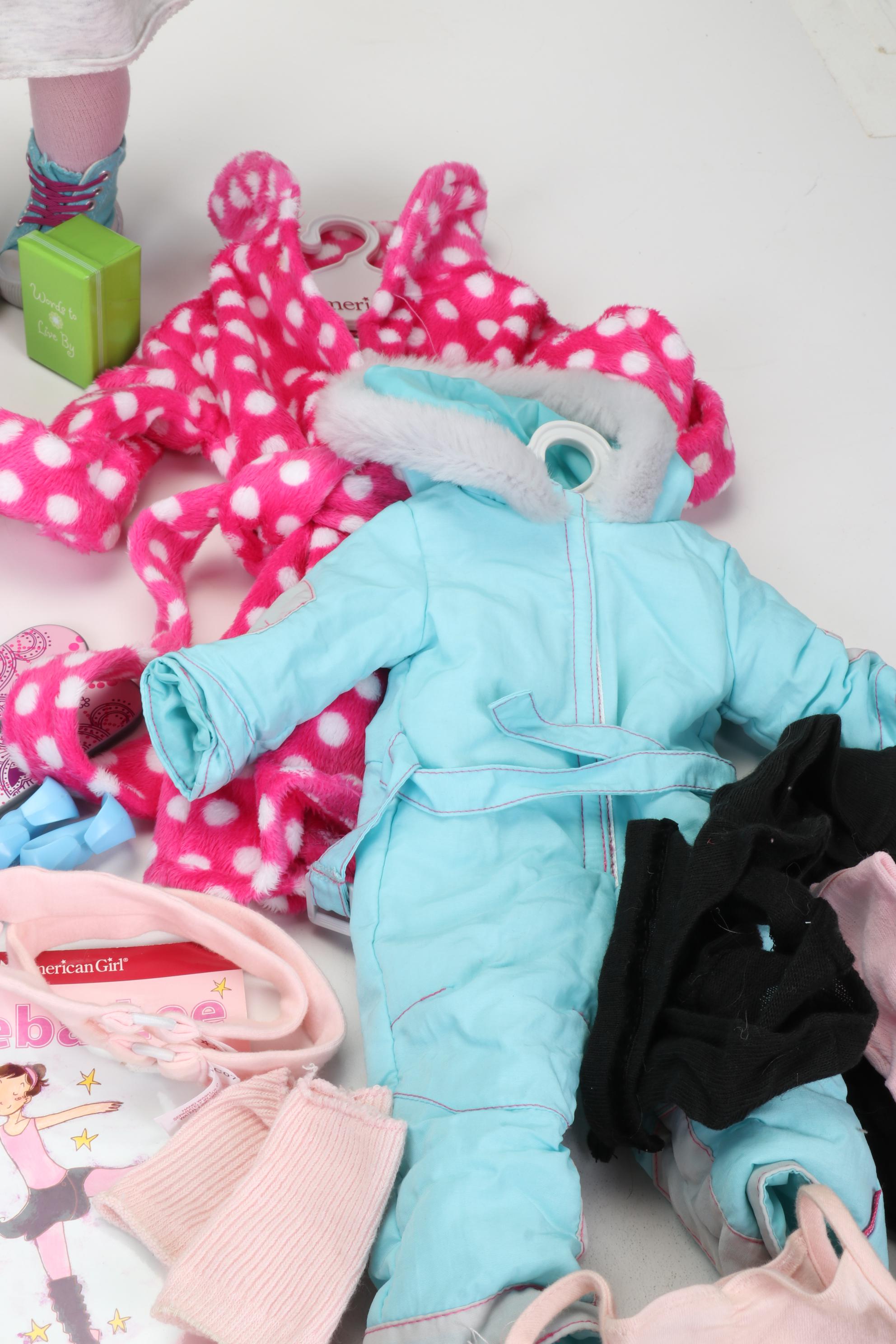 American Girl Doll "Mia" with Skate Club, Tricycle, Bathtub, and Accessories