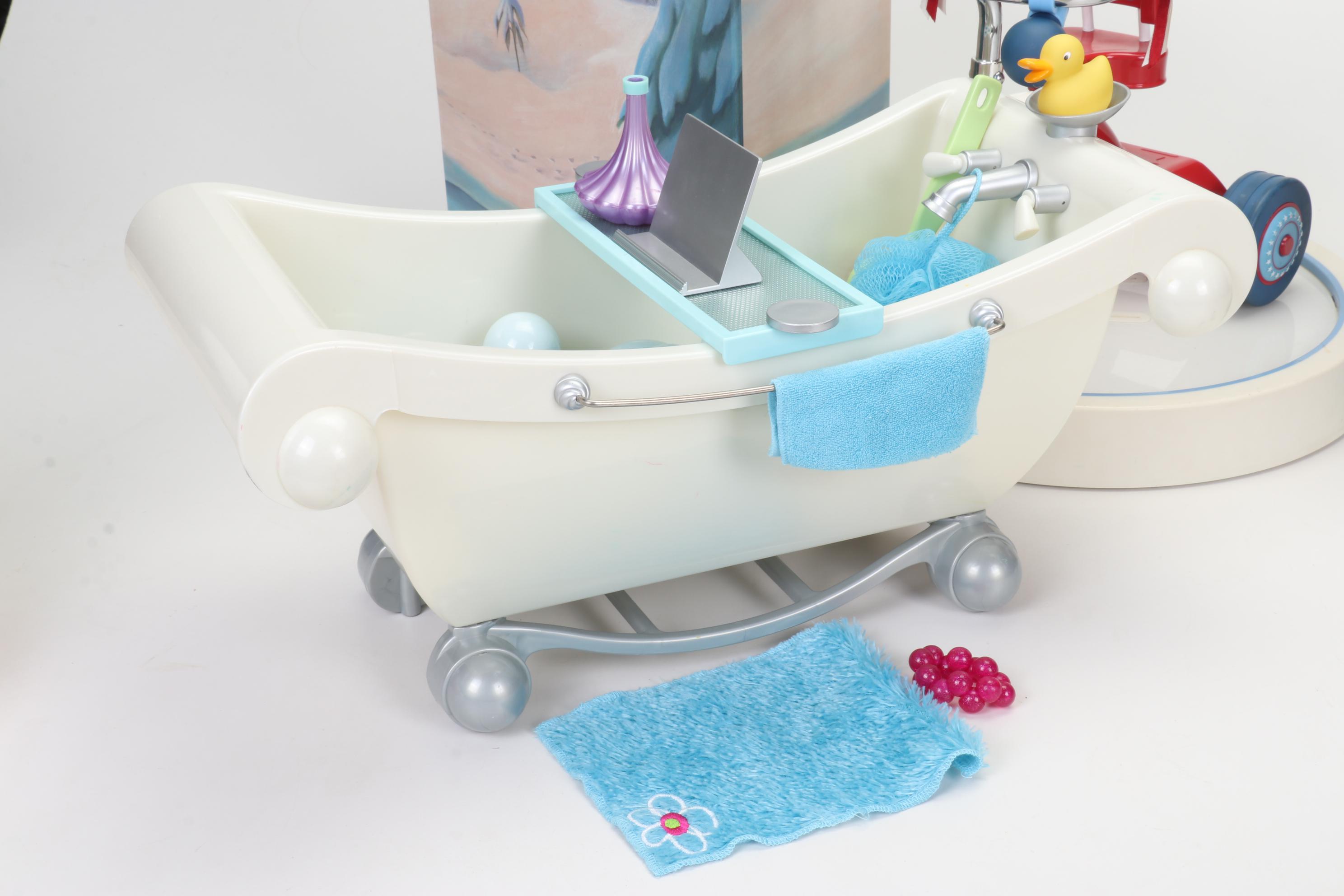 American Girl Doll "Mia" with Skate Club, Tricycle, Bathtub, and Accessories