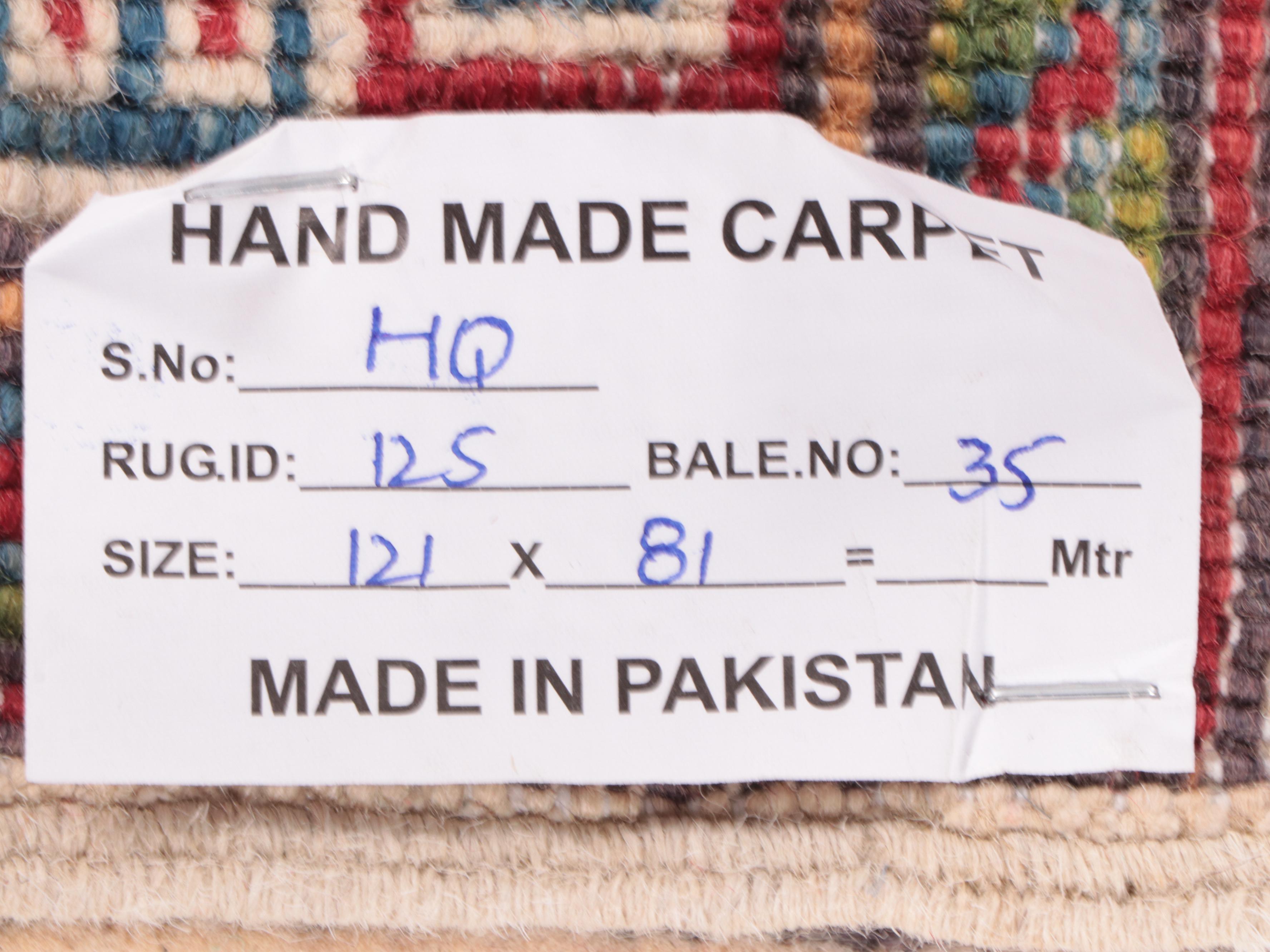 2'8 x 4'2 Hand-Knotted Pakistani Kazak Accent Rug