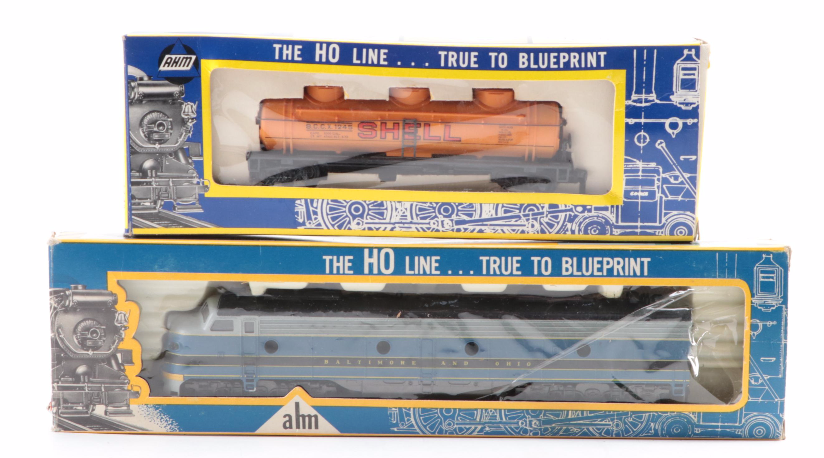 AHM Baltimore & Ohio and Other HO Model Electric Train Cars with Transformer