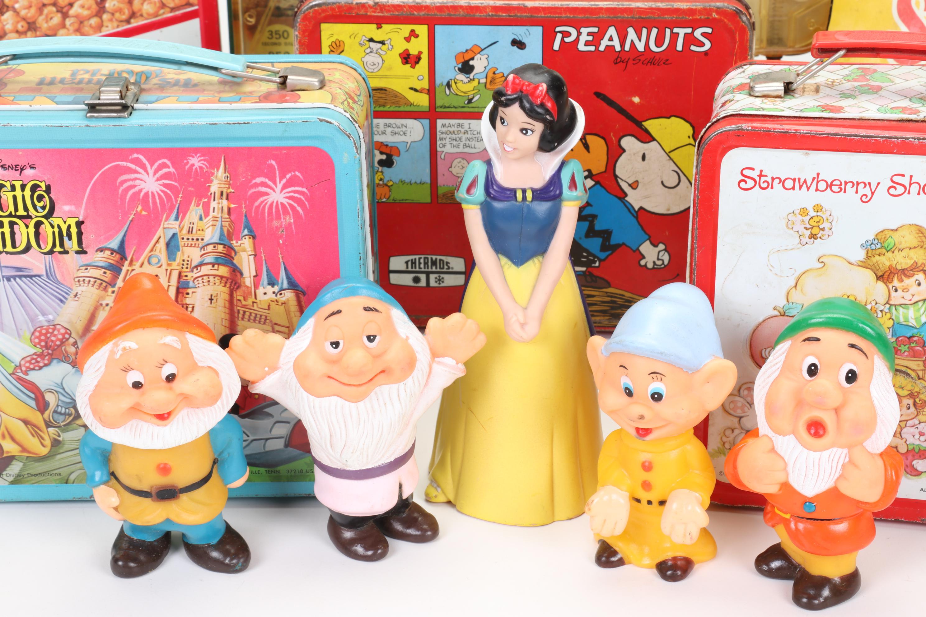 Disneyland Pinball Game, Snow White Toys and Tin Litho Lunchboxes