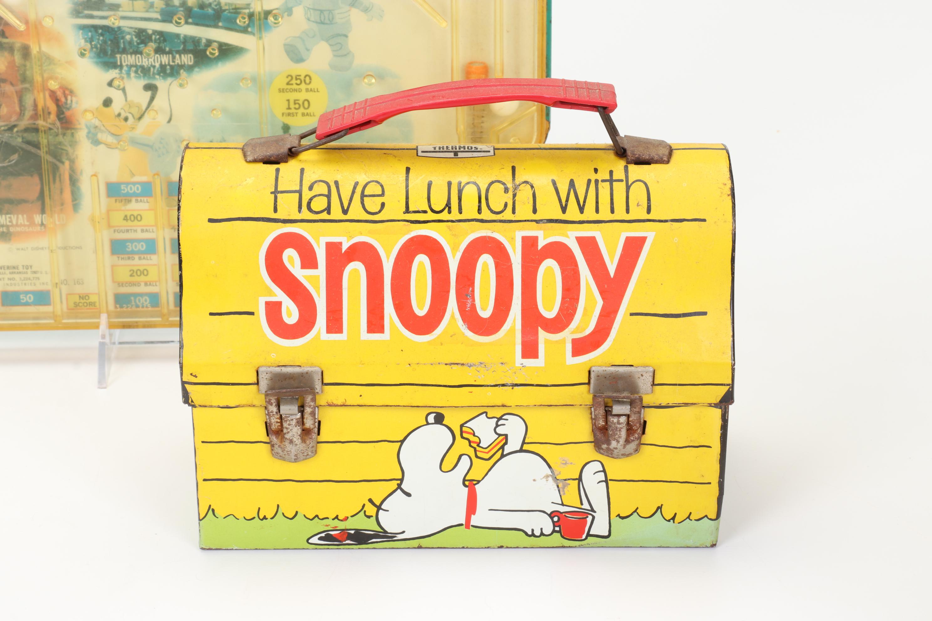 Disneyland Pinball Game, Snow White Toys and Tin Litho Lunchboxes