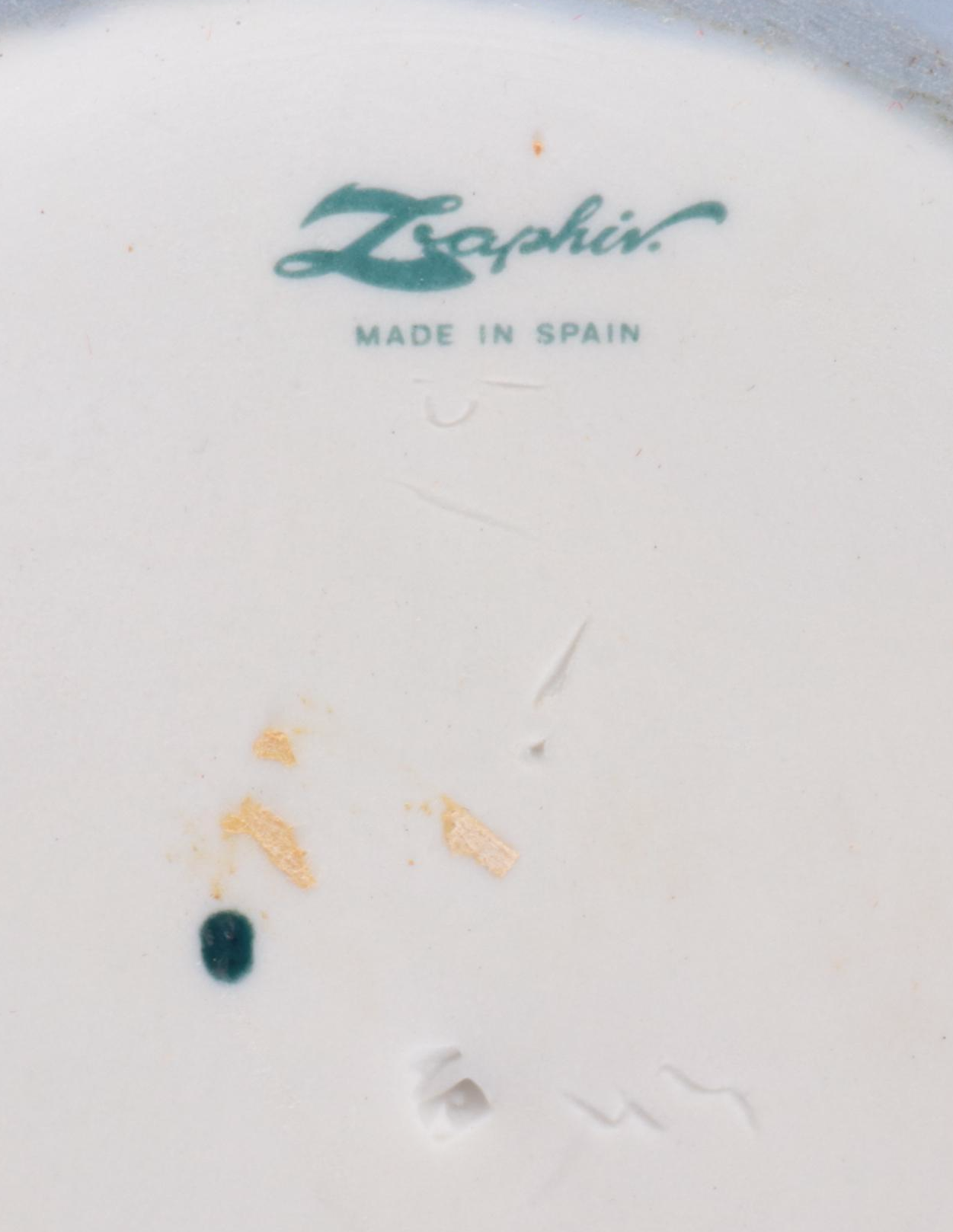 Spanish Porcelain Couple Figurine and Owl Vase with Russian Figurine