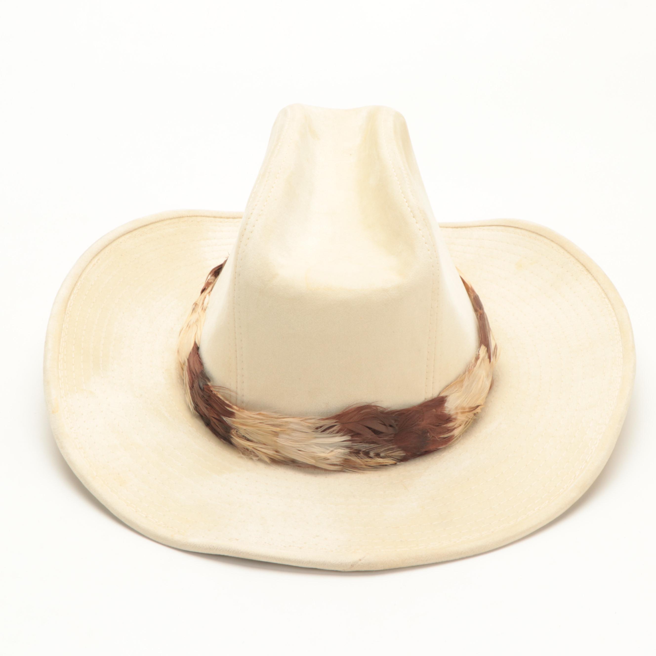 YA Longhorn Faux Suede Western Hat