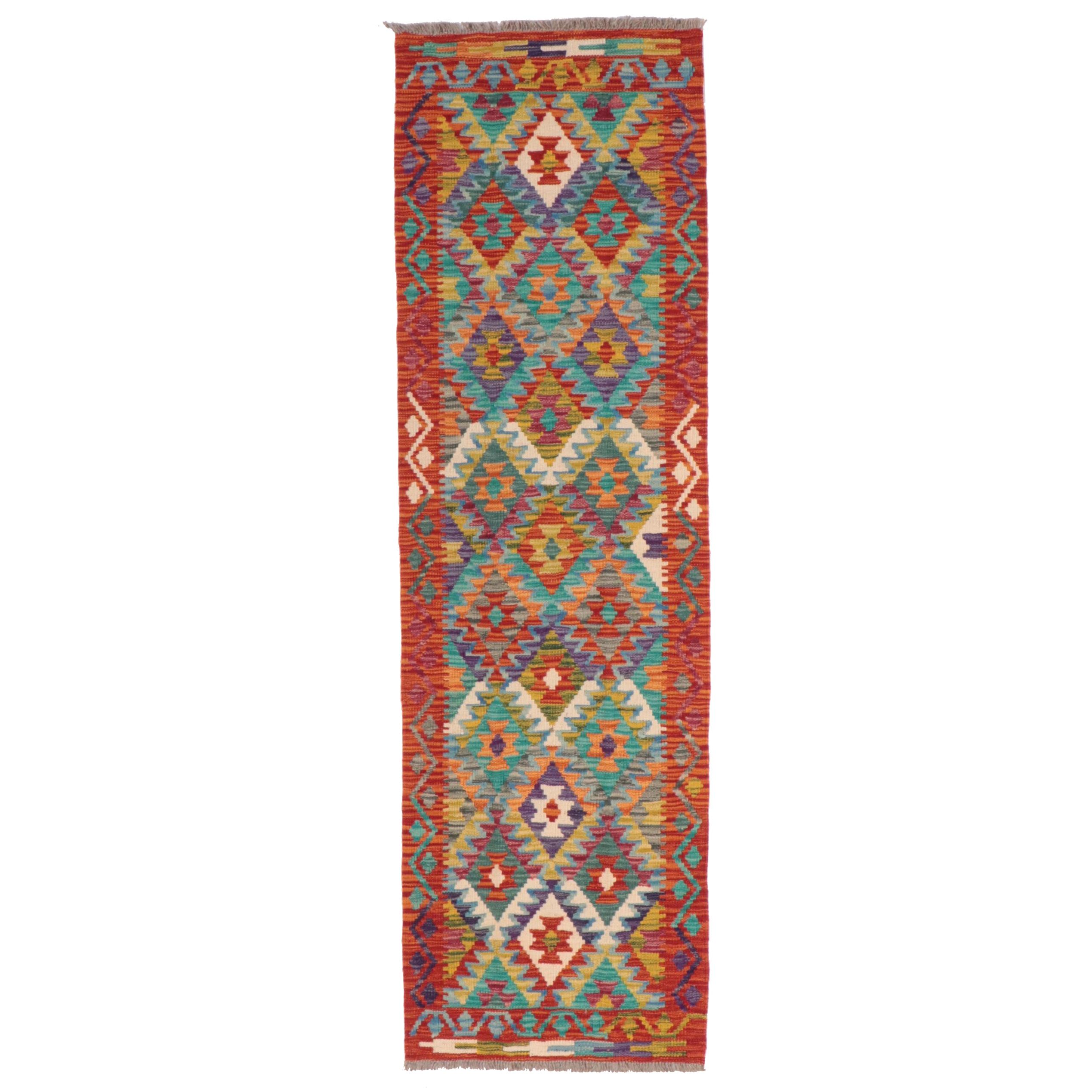 1'11 x 6'9 Handwoven Pakistani Kilim Carpet Runner