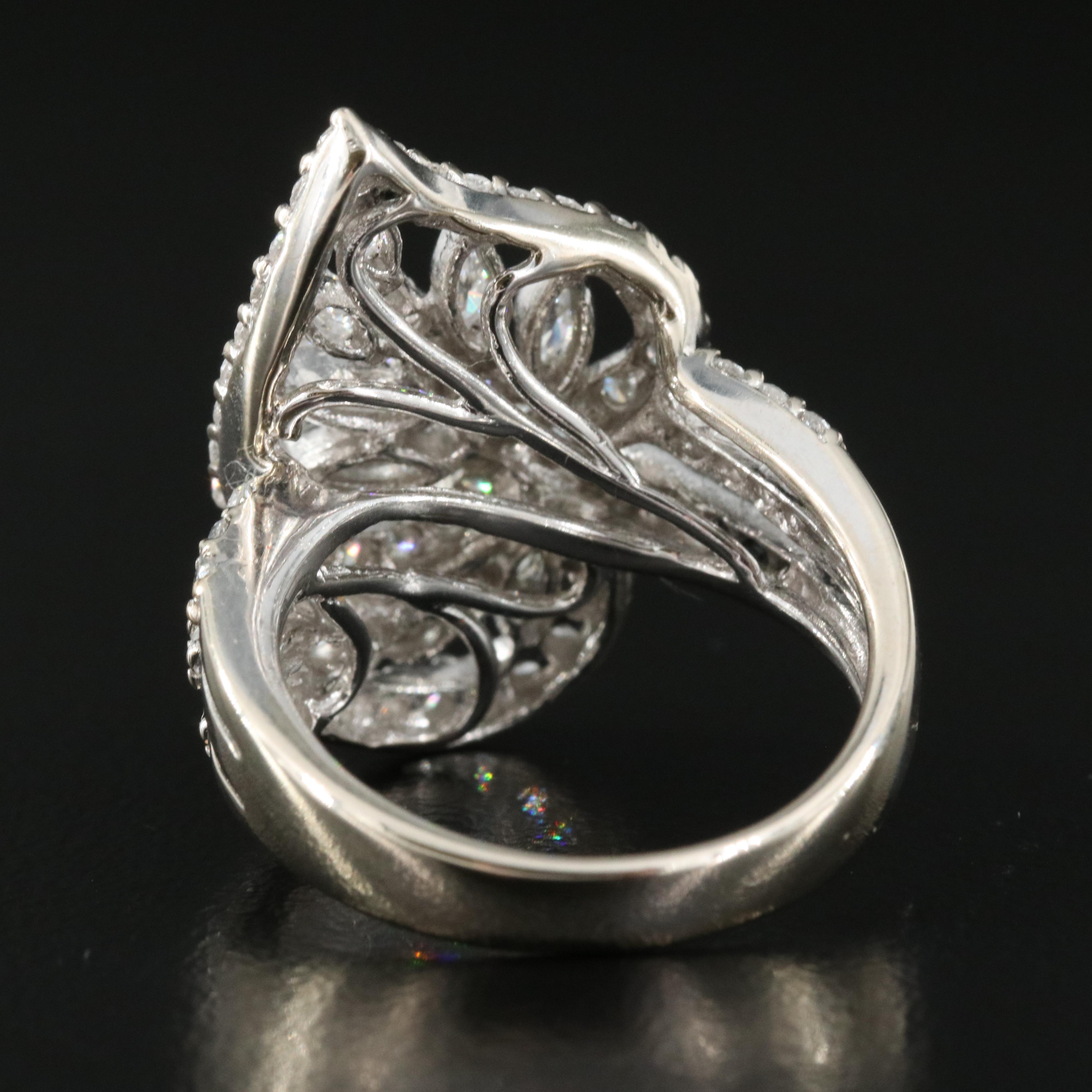 18K 1.75 CTW Diamond Leaf Ring