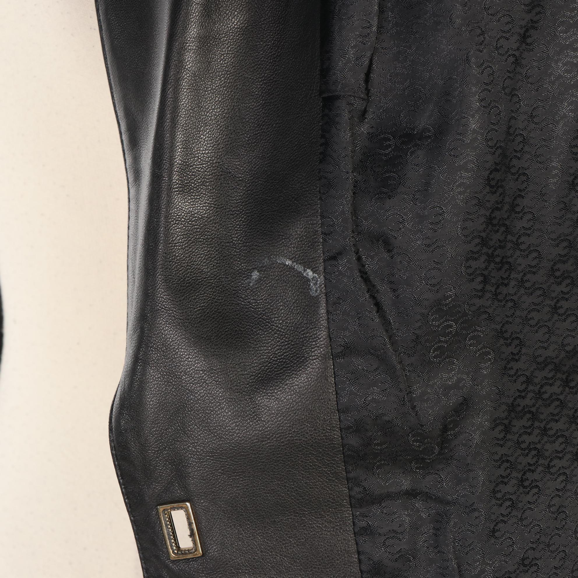 Escada Black Lambskin Jacket and Raglan-Sleeve Cardigan Sweater