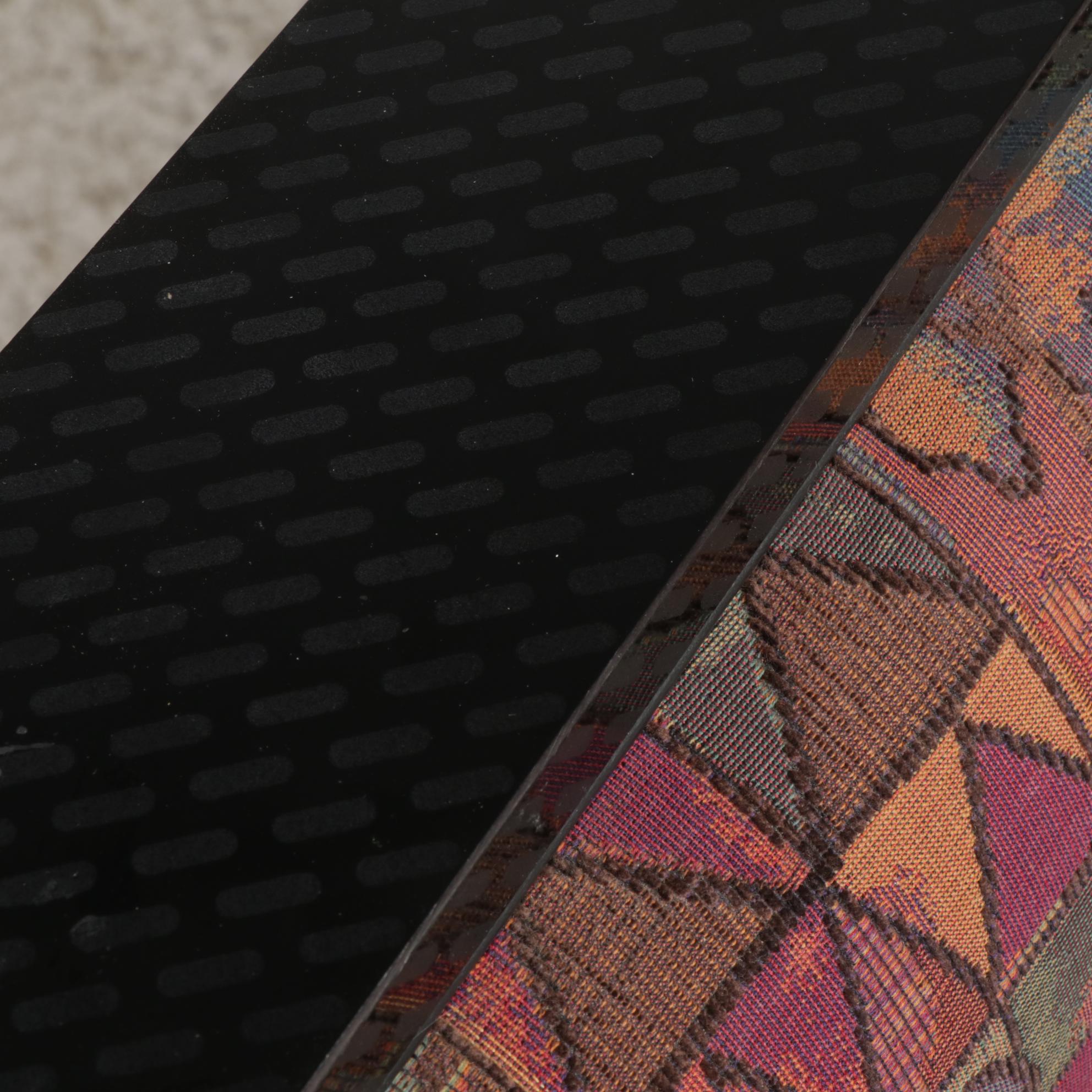 Pair of Falcon Vinyl and Fabric Upholstered Restaurant Booth Seats