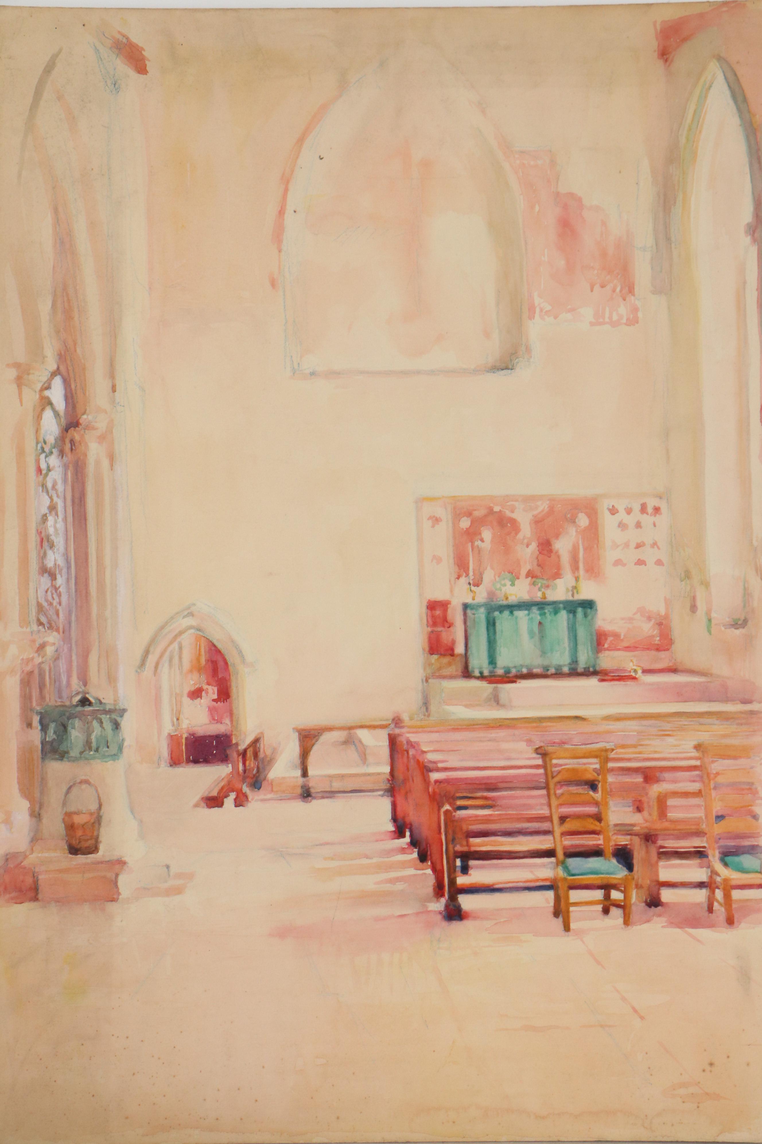 Corinne Margaret Cunningham Landscape Watercolor Paintings, Circa 1930