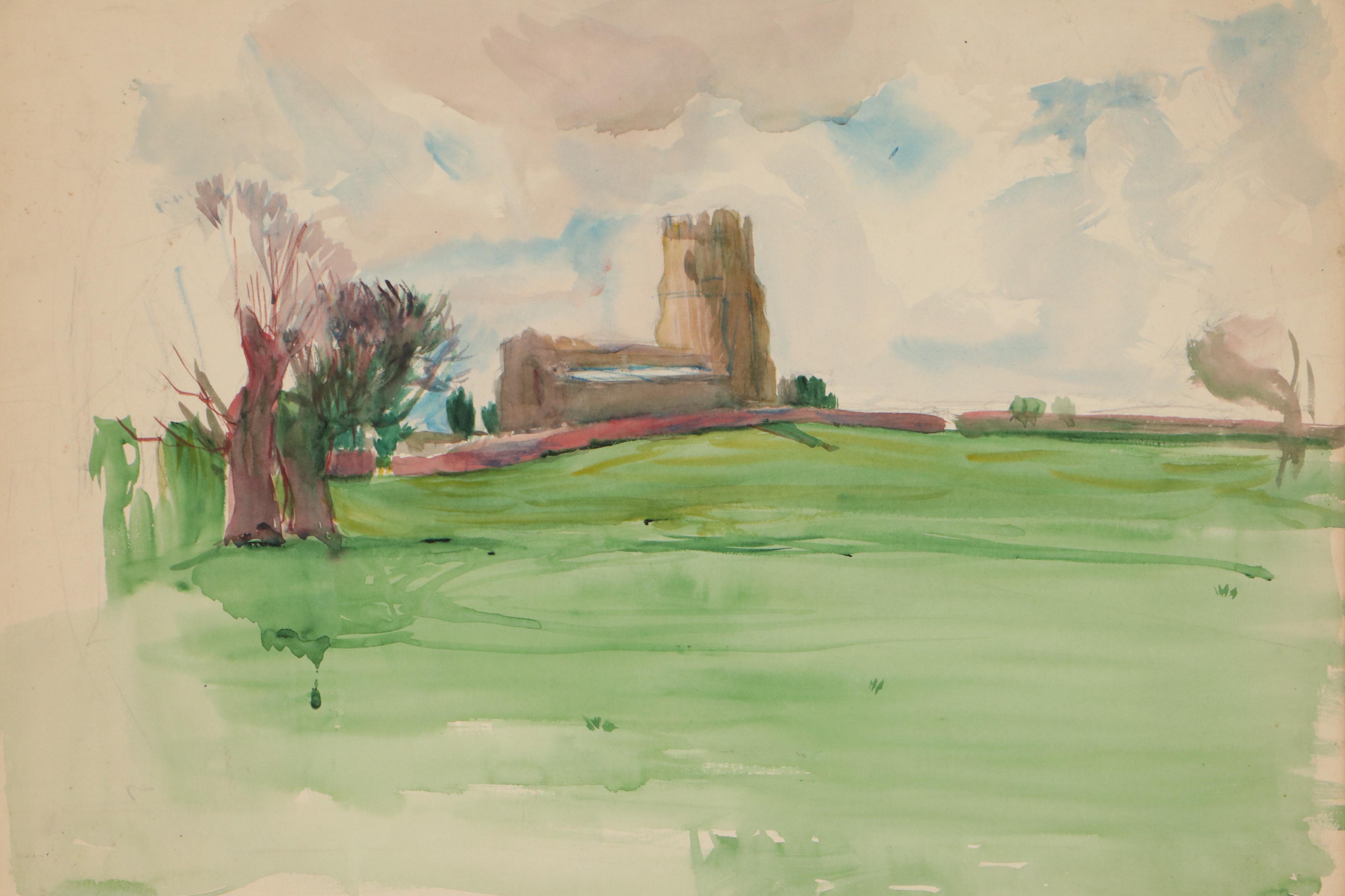 Corinne Margaret Cunningham Landscape Watercolor Paintings, Circa 1930