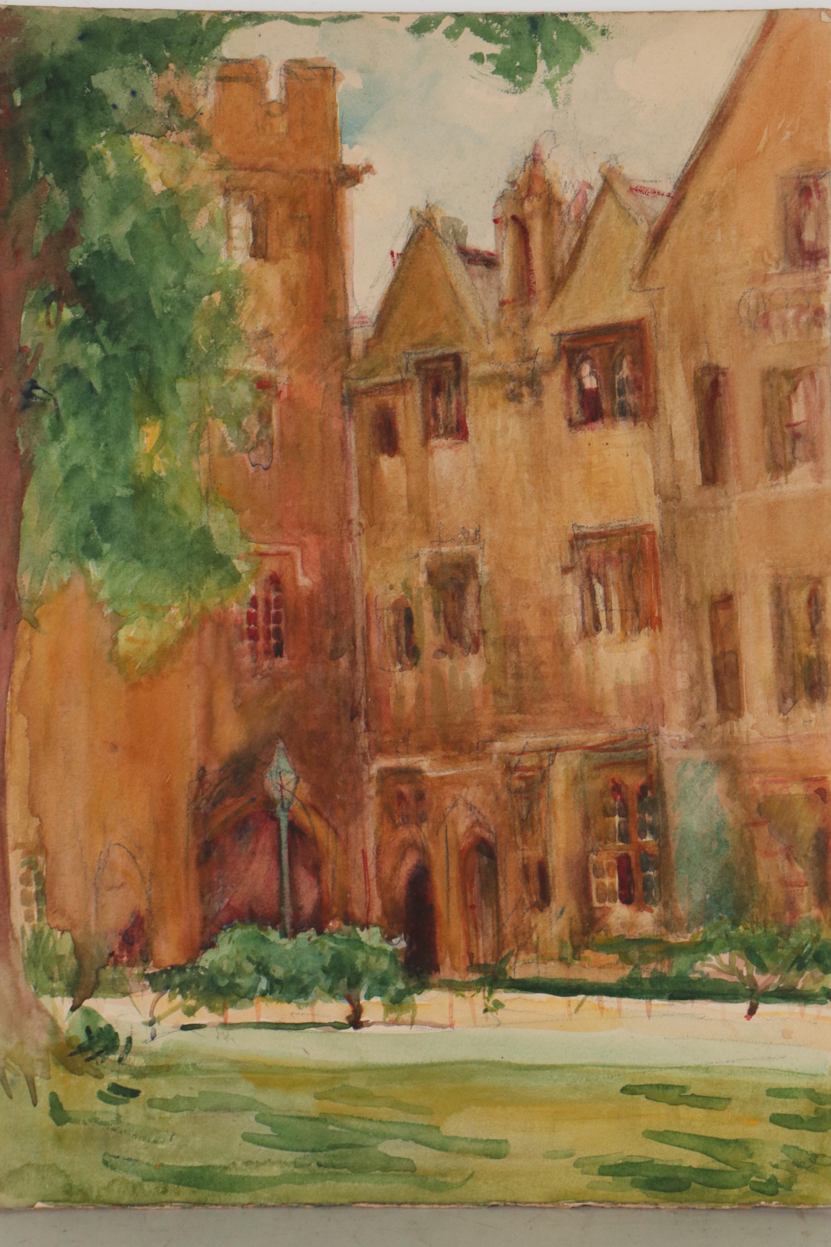 Corinne Margaret Cunningham Landscape Watercolor Paintings, Circa 1930