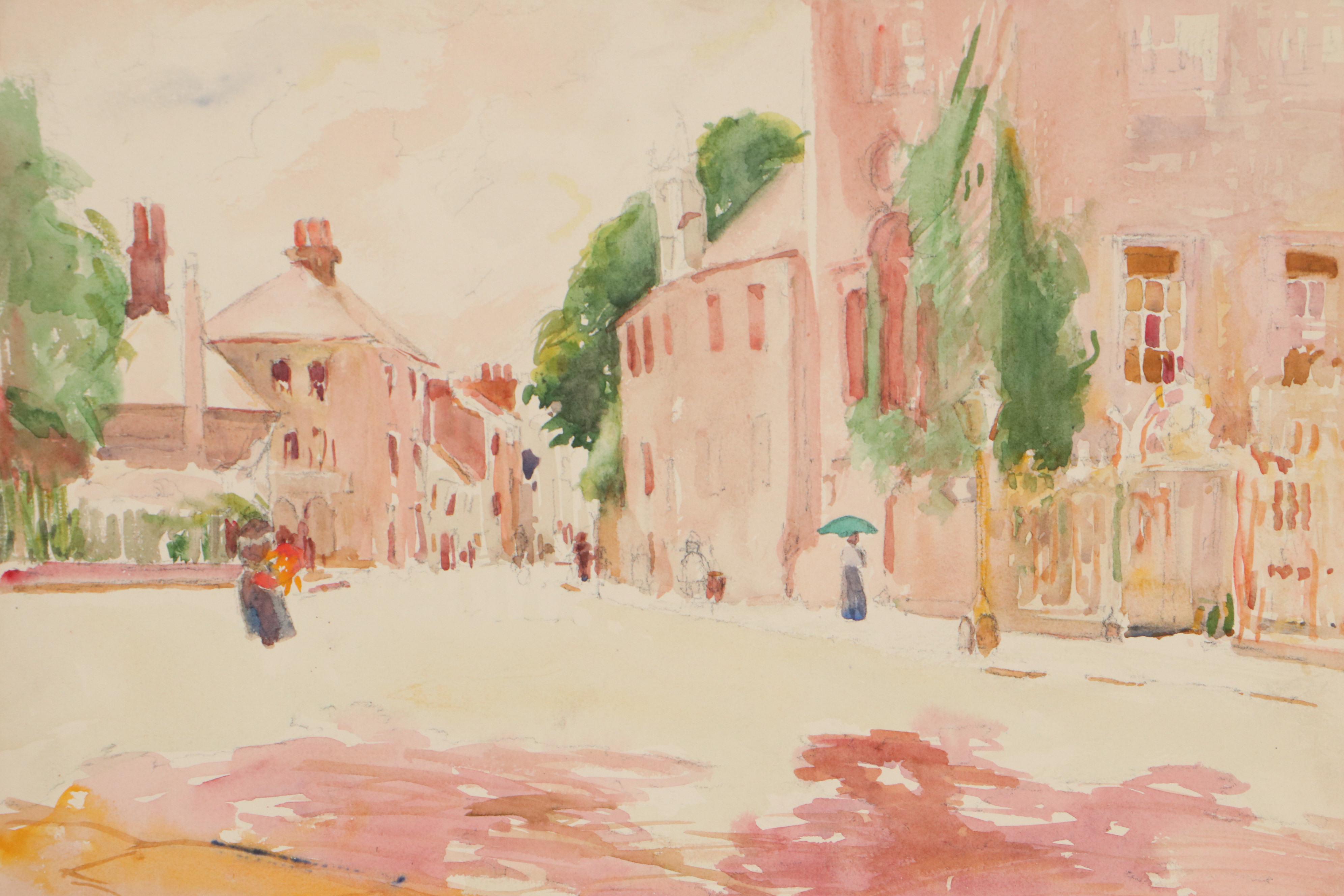 Corinne Margaret Cunningham Watercolor Paintings of Urban Landscapes, 1929