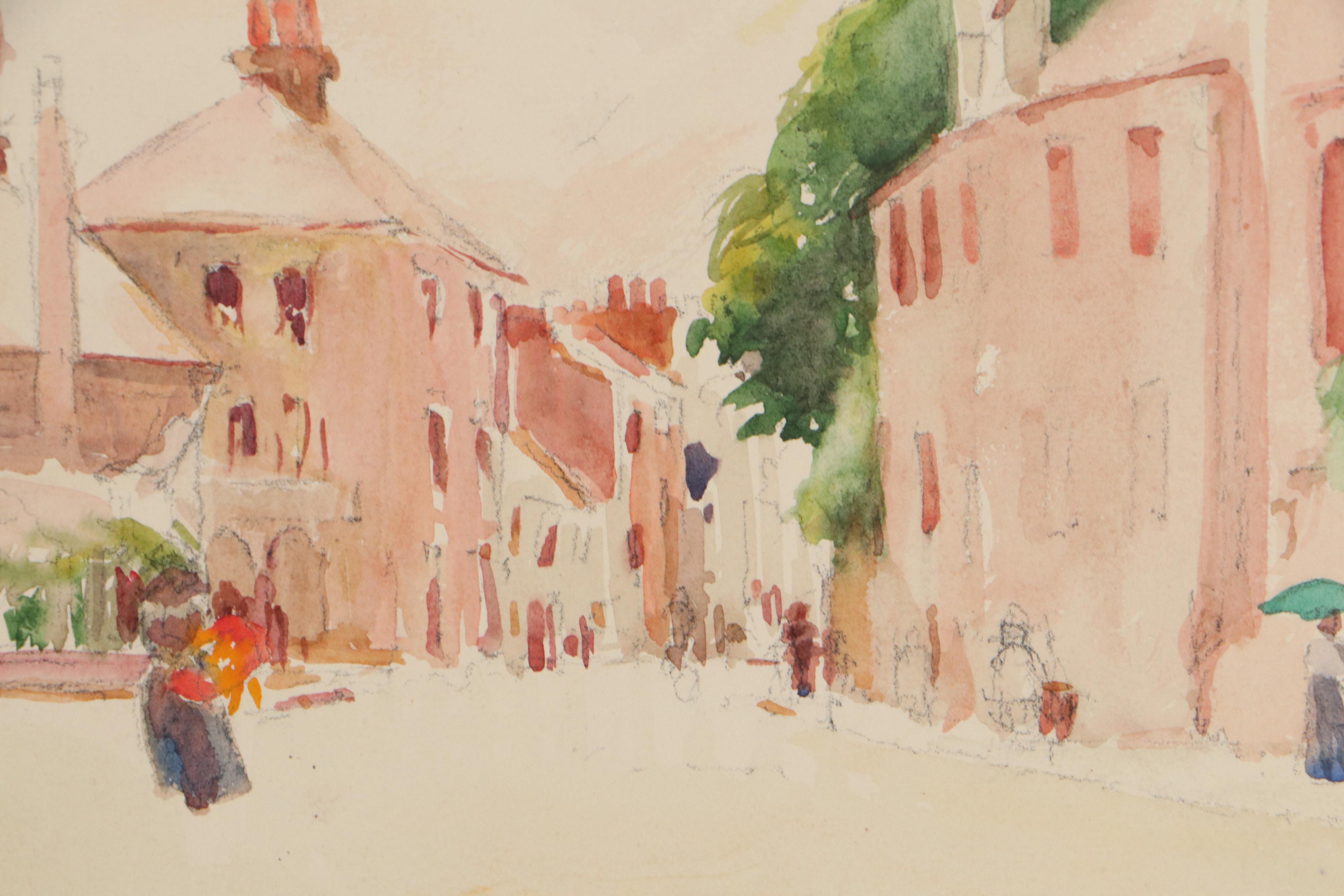 Corinne Margaret Cunningham Watercolor Paintings of Urban Landscapes, 1929