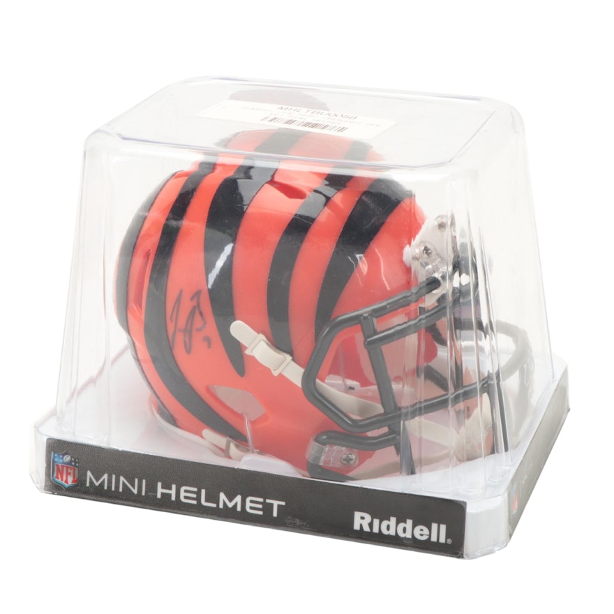 Cincinnati Bengals Joe Burrow Signed Riddell Mini Helmet