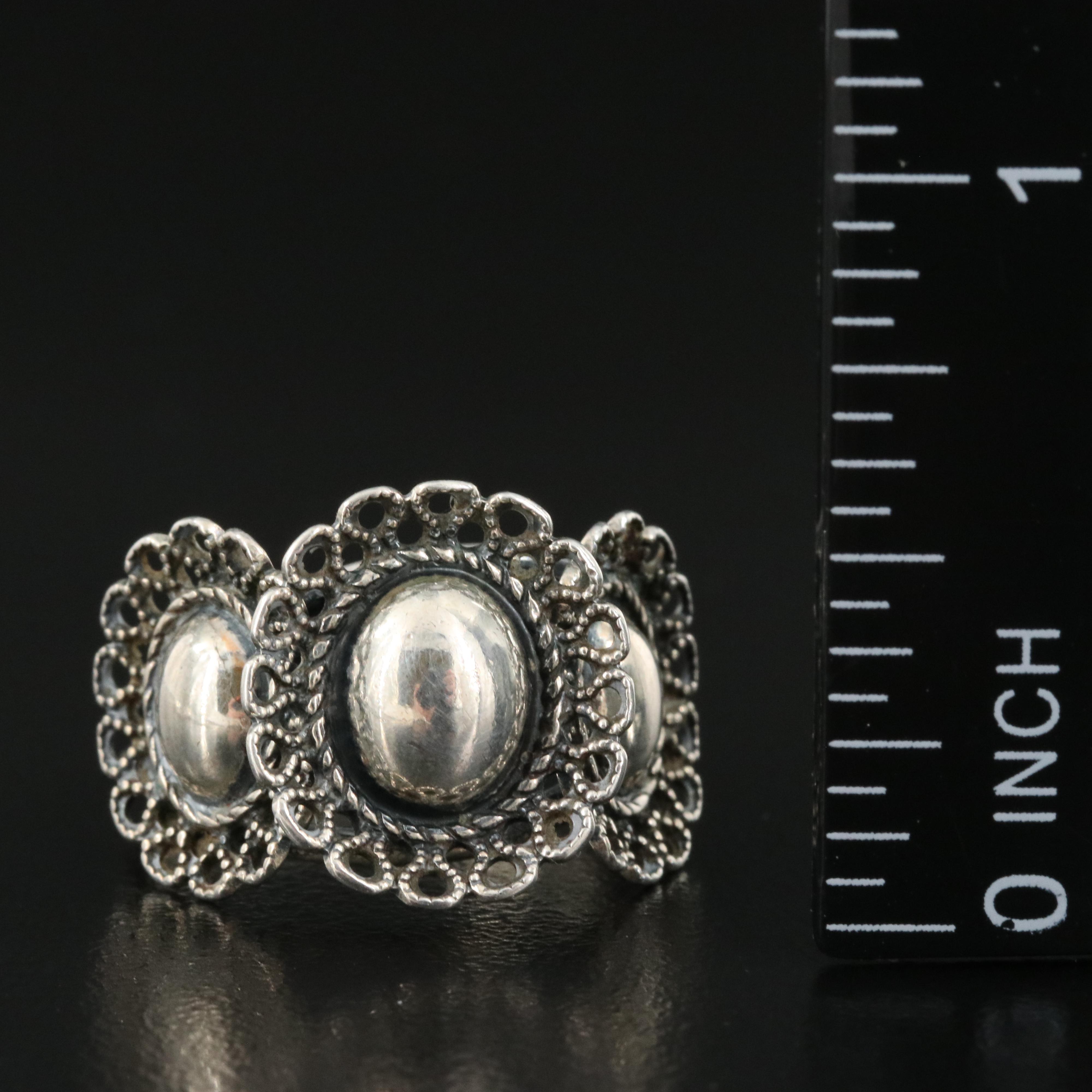 Vintage Beau Ring, Amethyst, Peridot and Pearl Featured in Sterling Jewelry