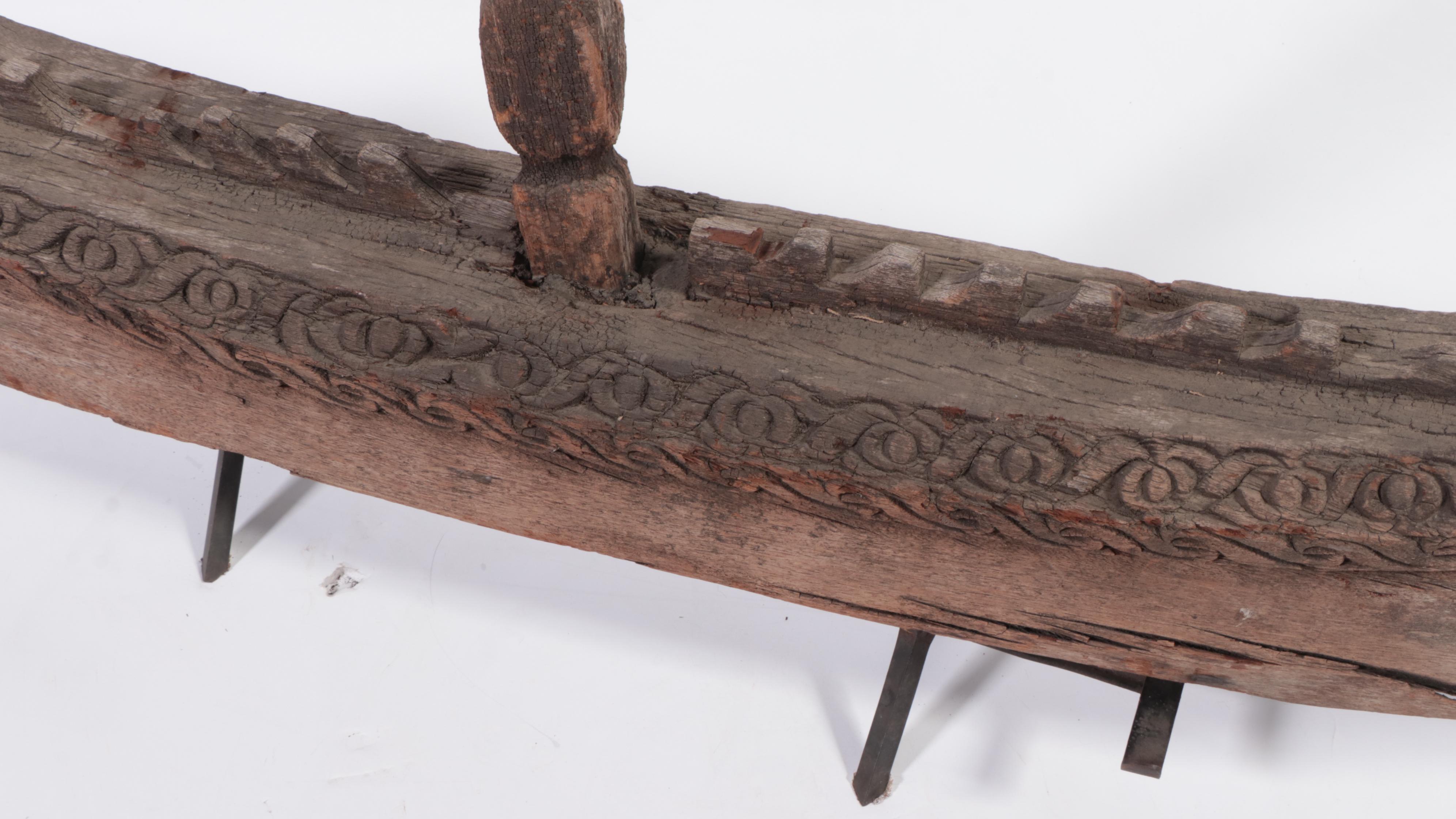 Sulu Sea Molave Wood "Sunduk" or Spirit Boat Grave Marker, Early 20th Century