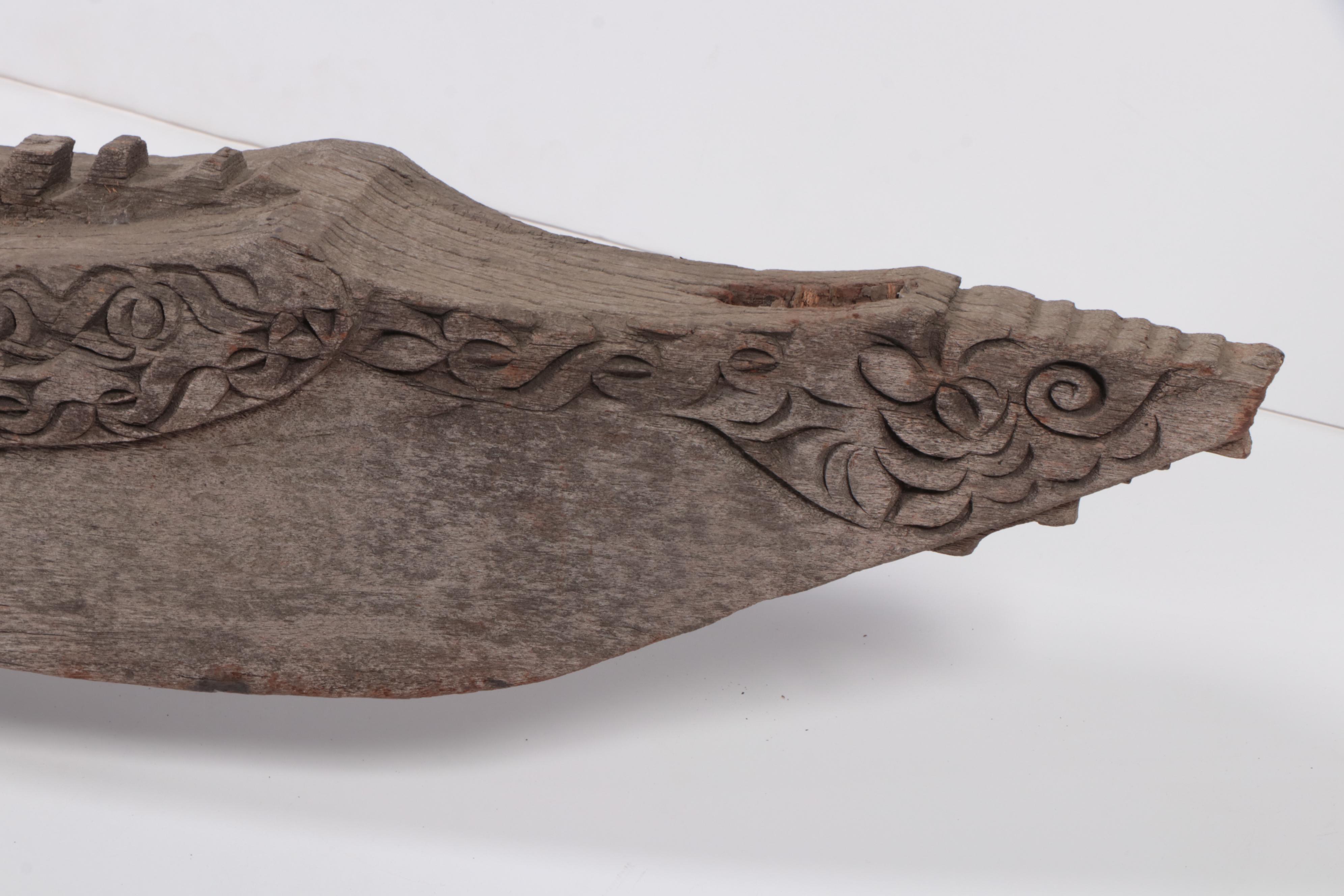 Sulu Sea Molave Wood "Sunduk" or Spirit Boat Grave Marker, Early 20th Century