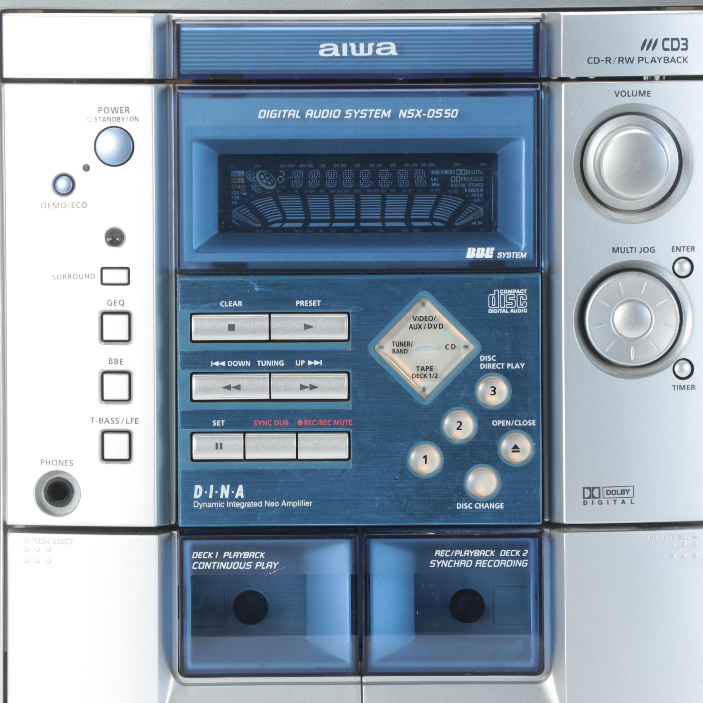 Aiwa NSX-DS50Digital Audio System with Teac SR-L100 CD Music System