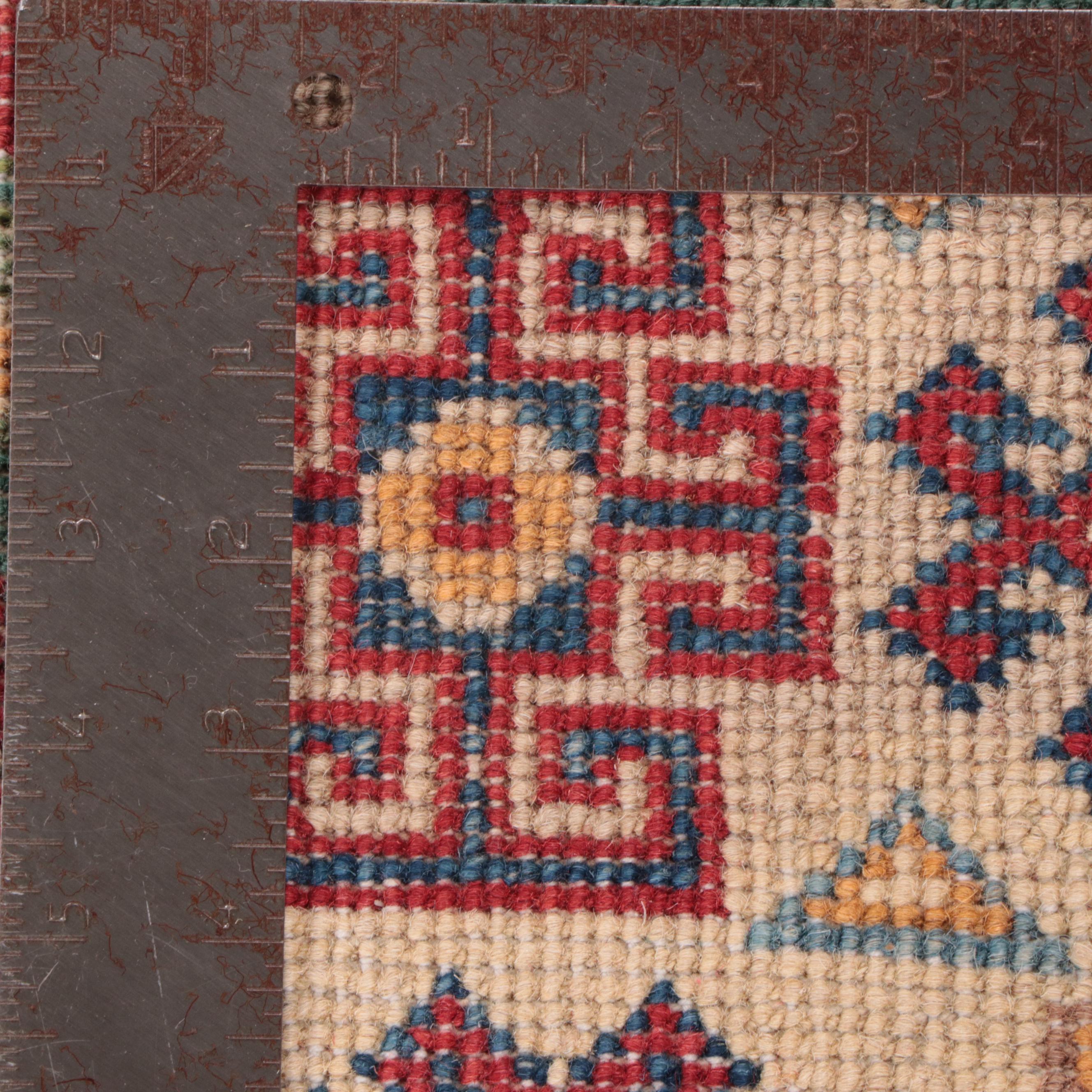 3'4 x 5'2 Hand-Knotted Pakistani Kazak-Style Accent Rug