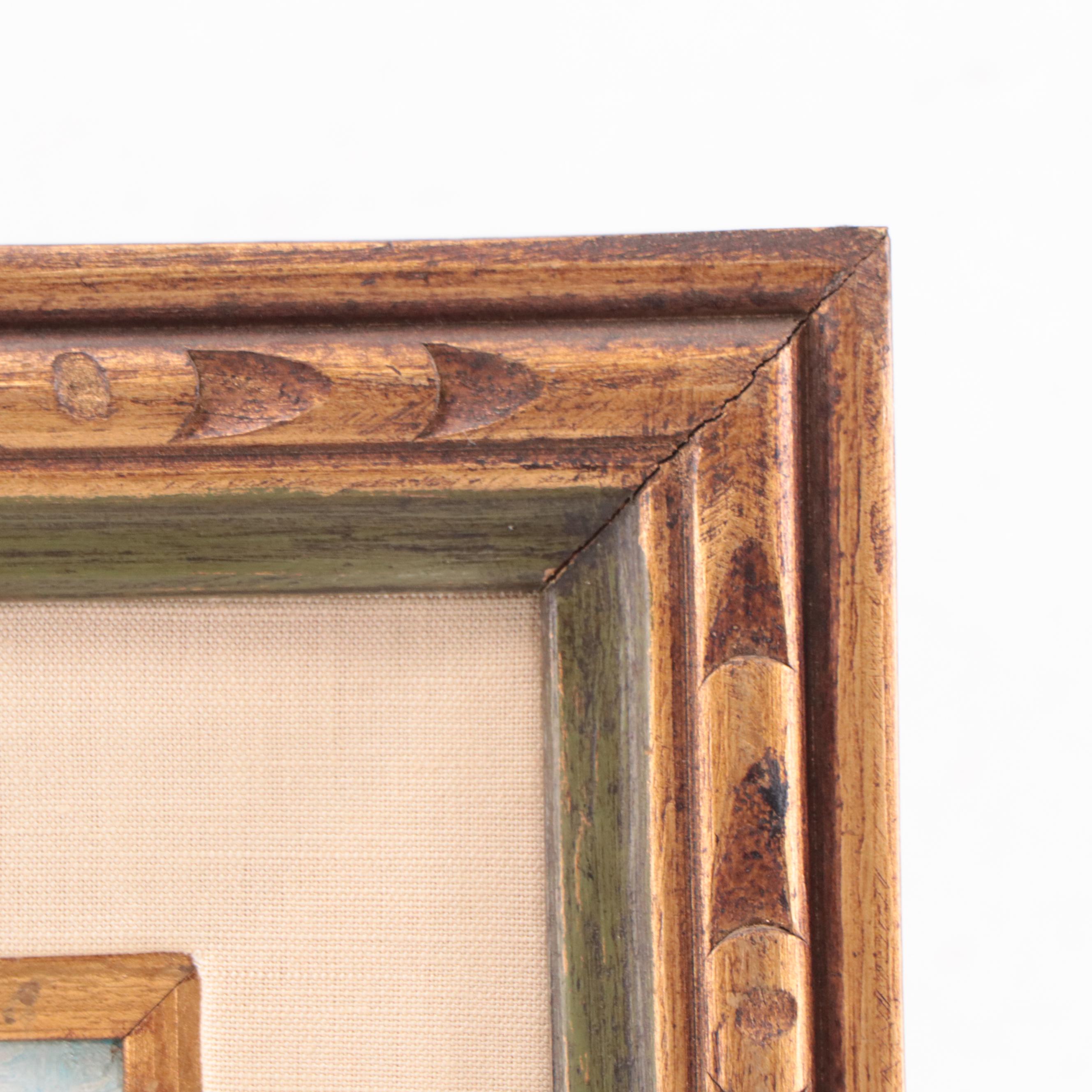 Louis Spiegel Abstract Landscape Acrylic Painting, Late 20th Century