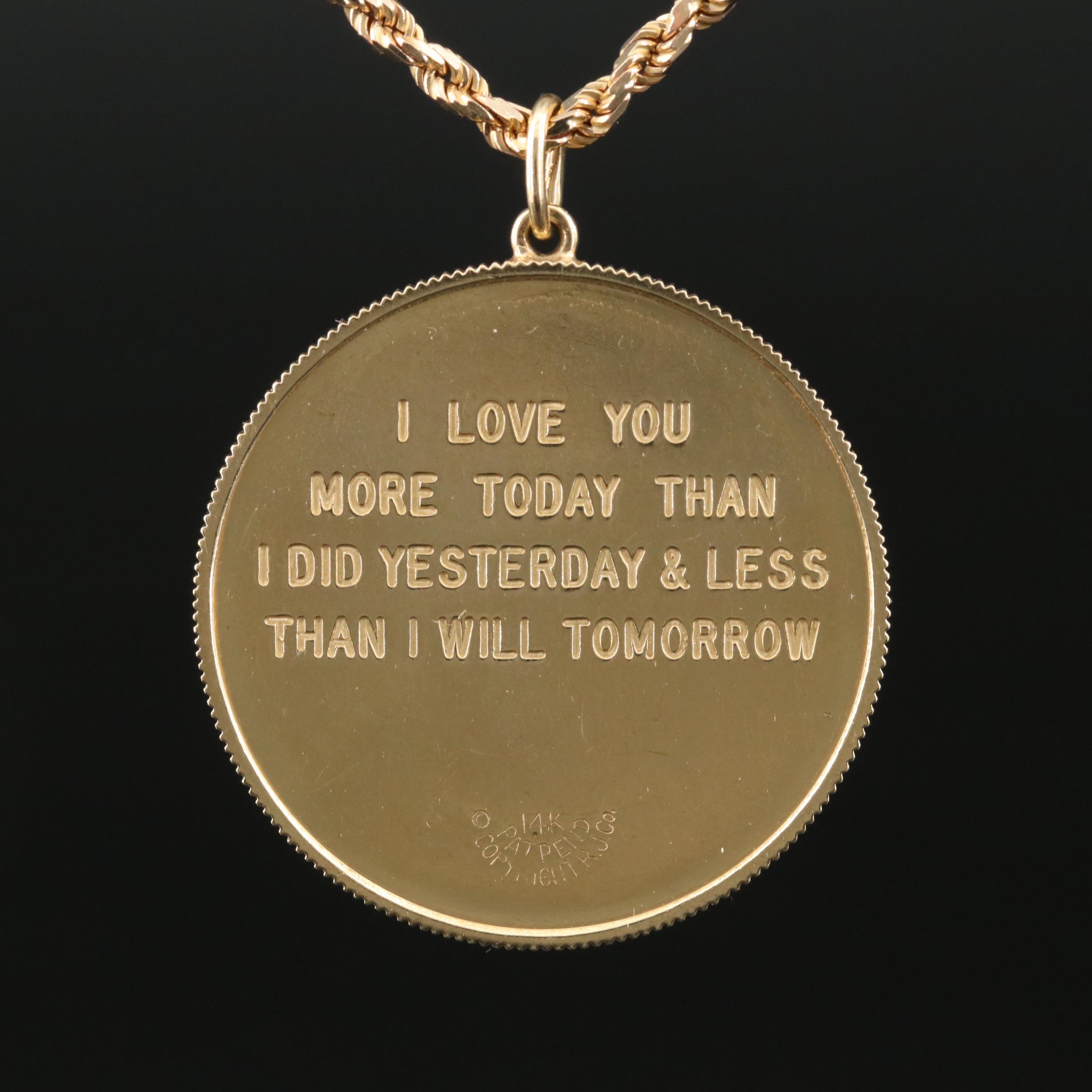 RJ Co. 14K Ruby and Sapphire Scales of Justice Pendant Necklace