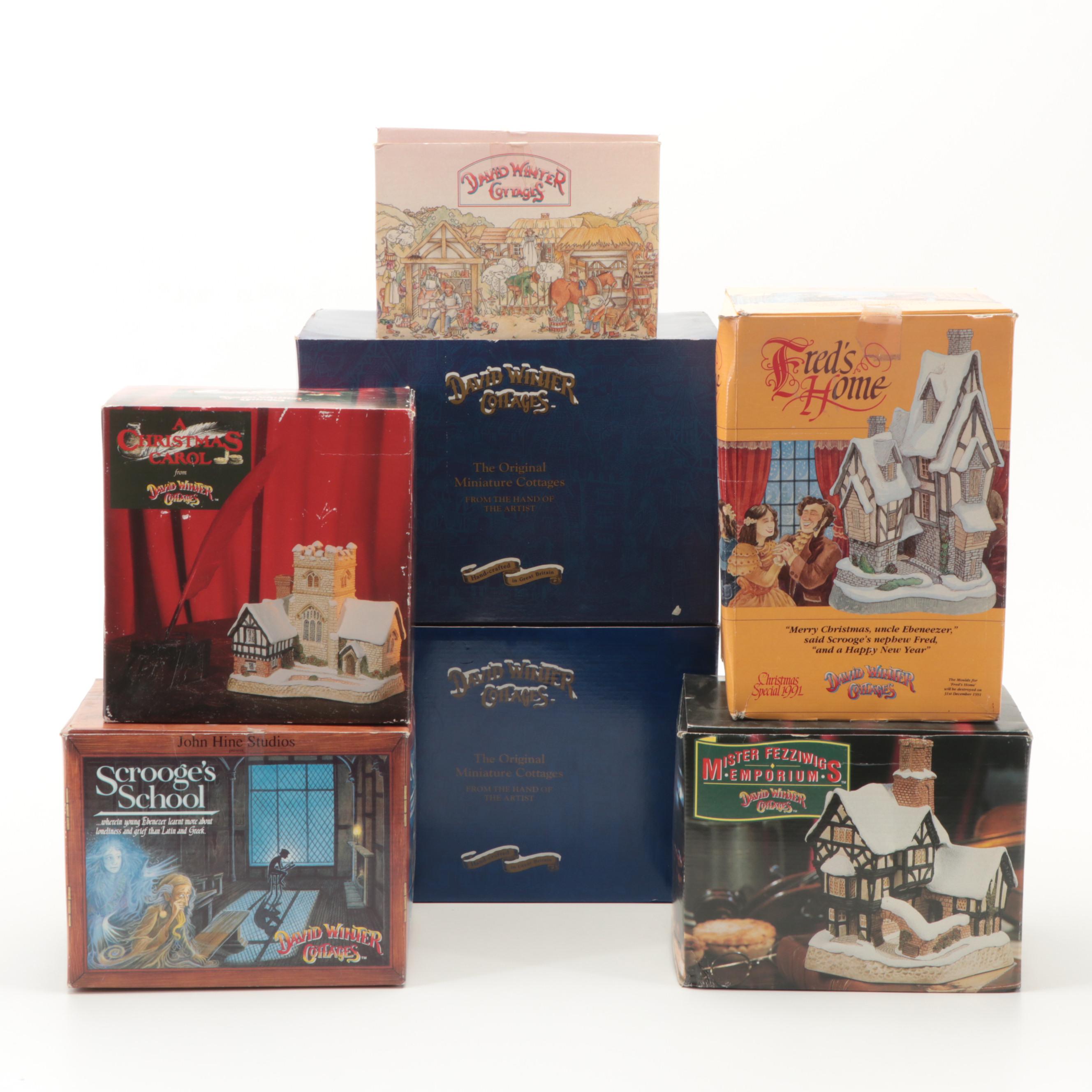 "Scrooge Family Home" and Other Christmas Carol David Winter Cottages