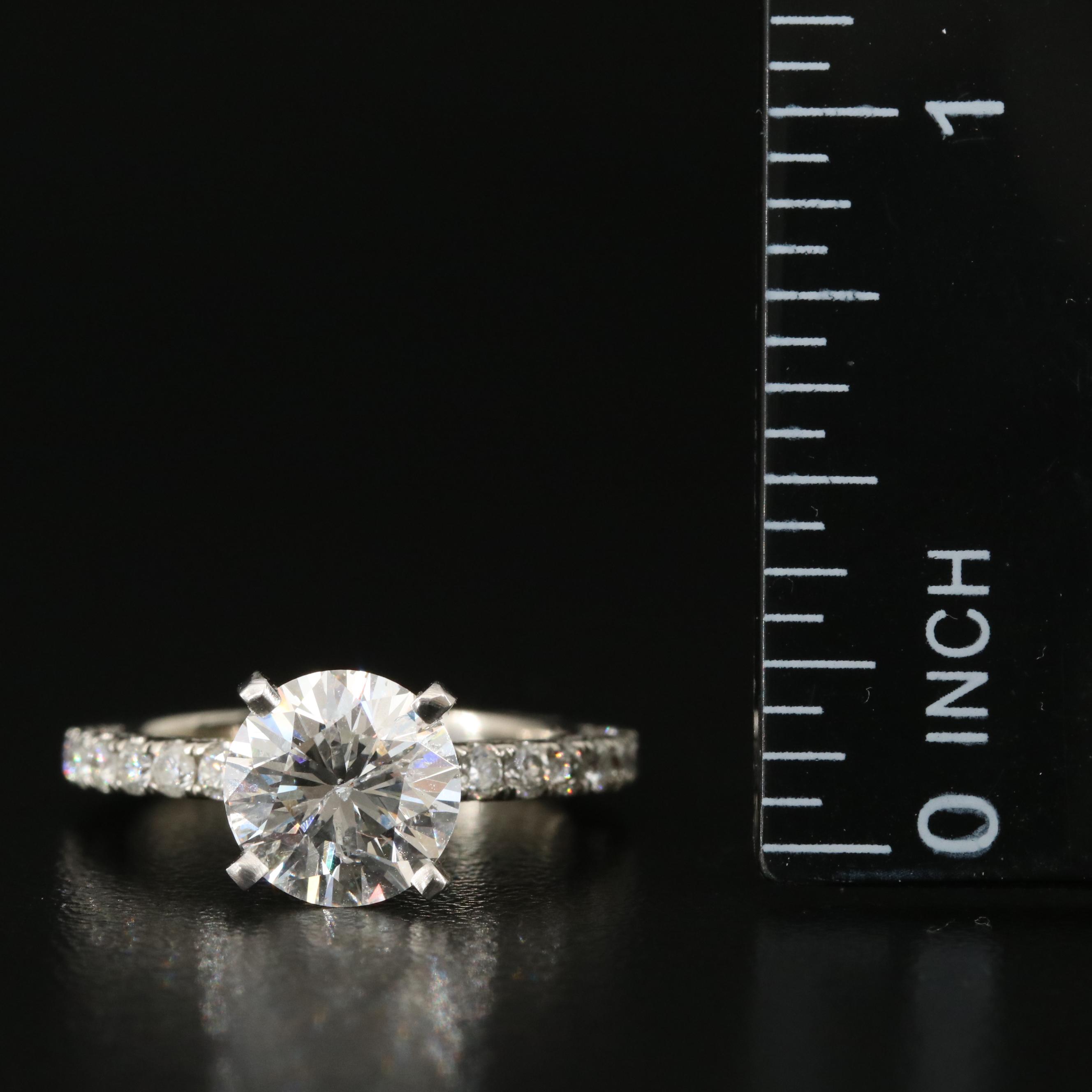 14K 2.49 CTW Diamond Ring with Platinum Head