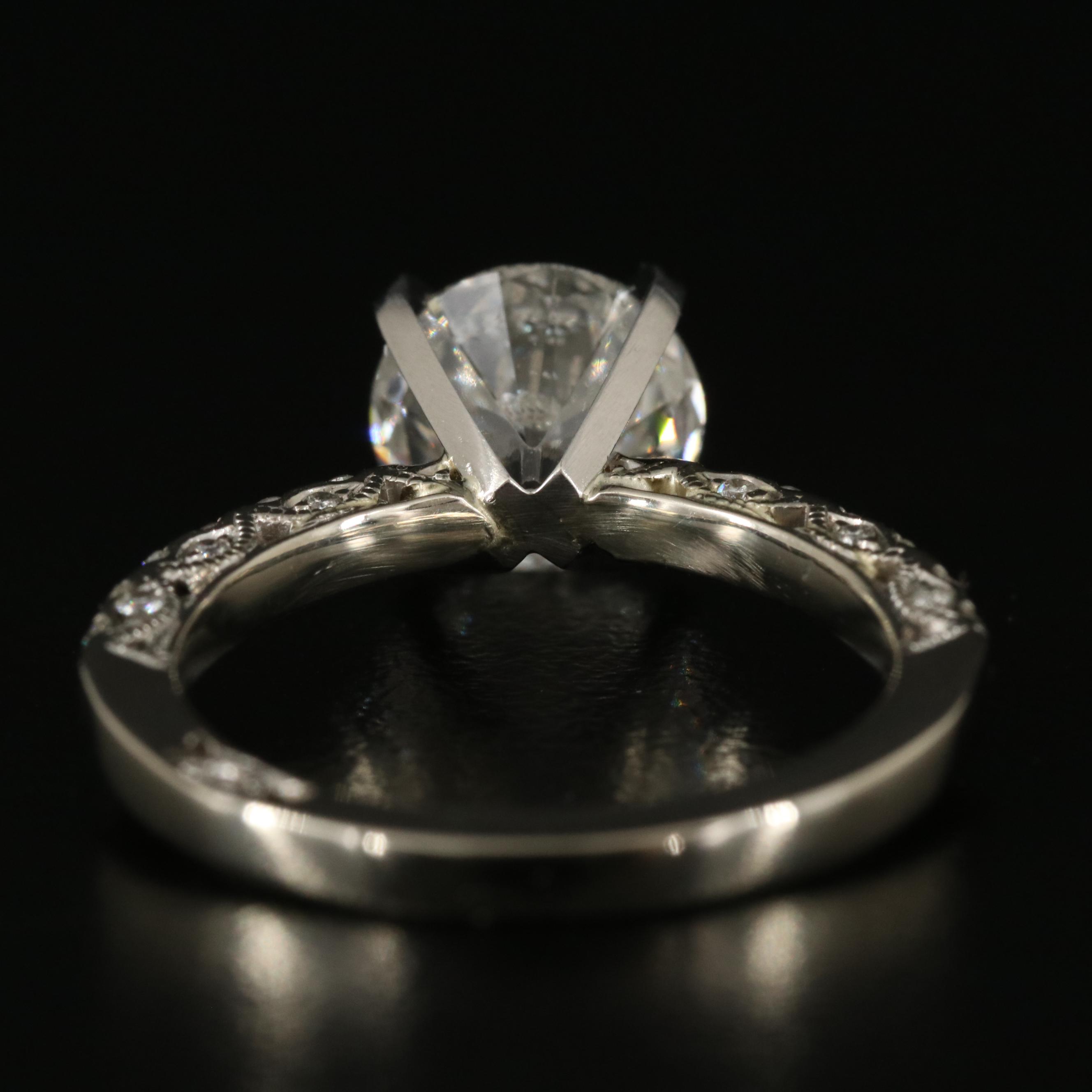 14K 2.49 CTW Diamond Ring with Platinum Head