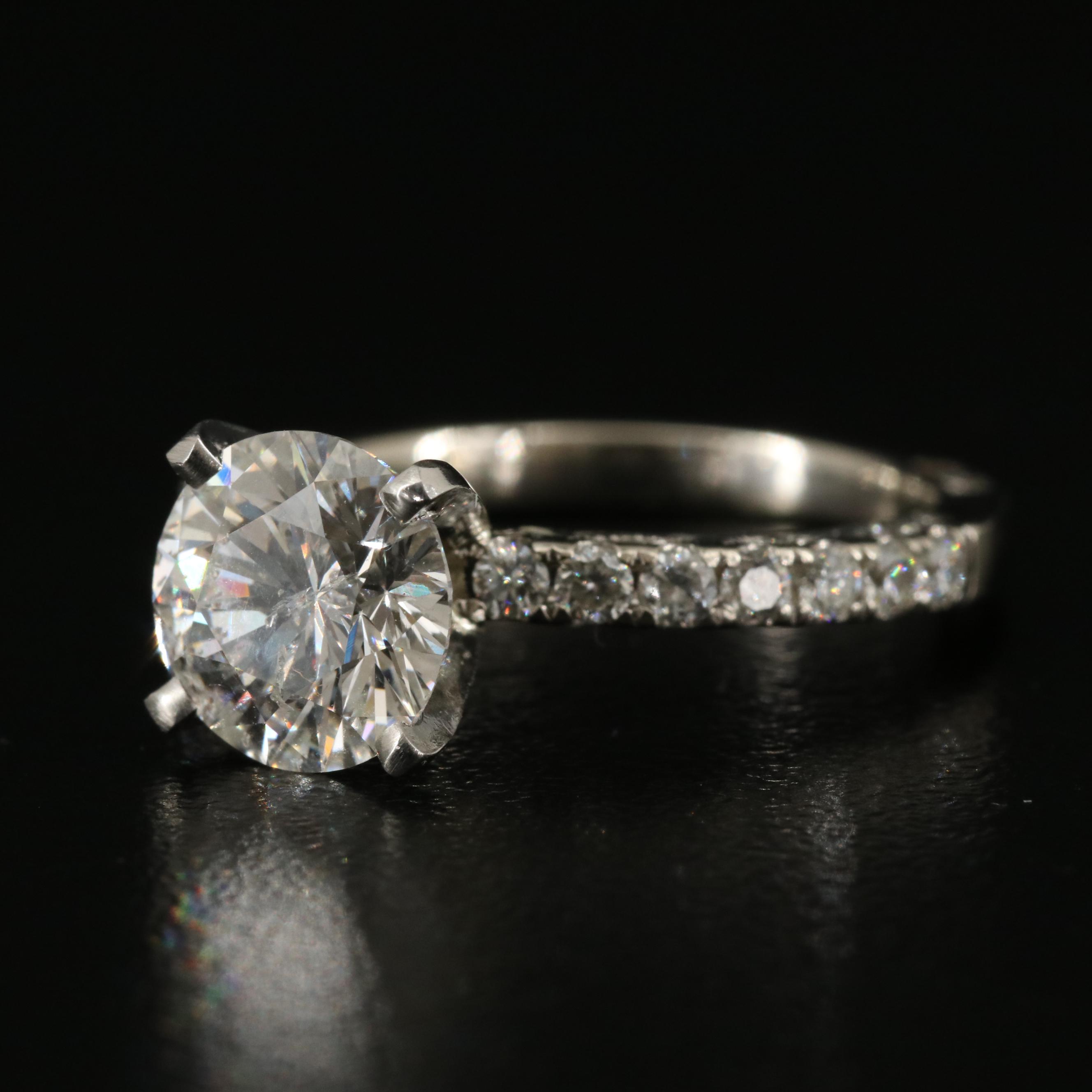 14K 2.49 CTW Diamond Ring with Platinum Head