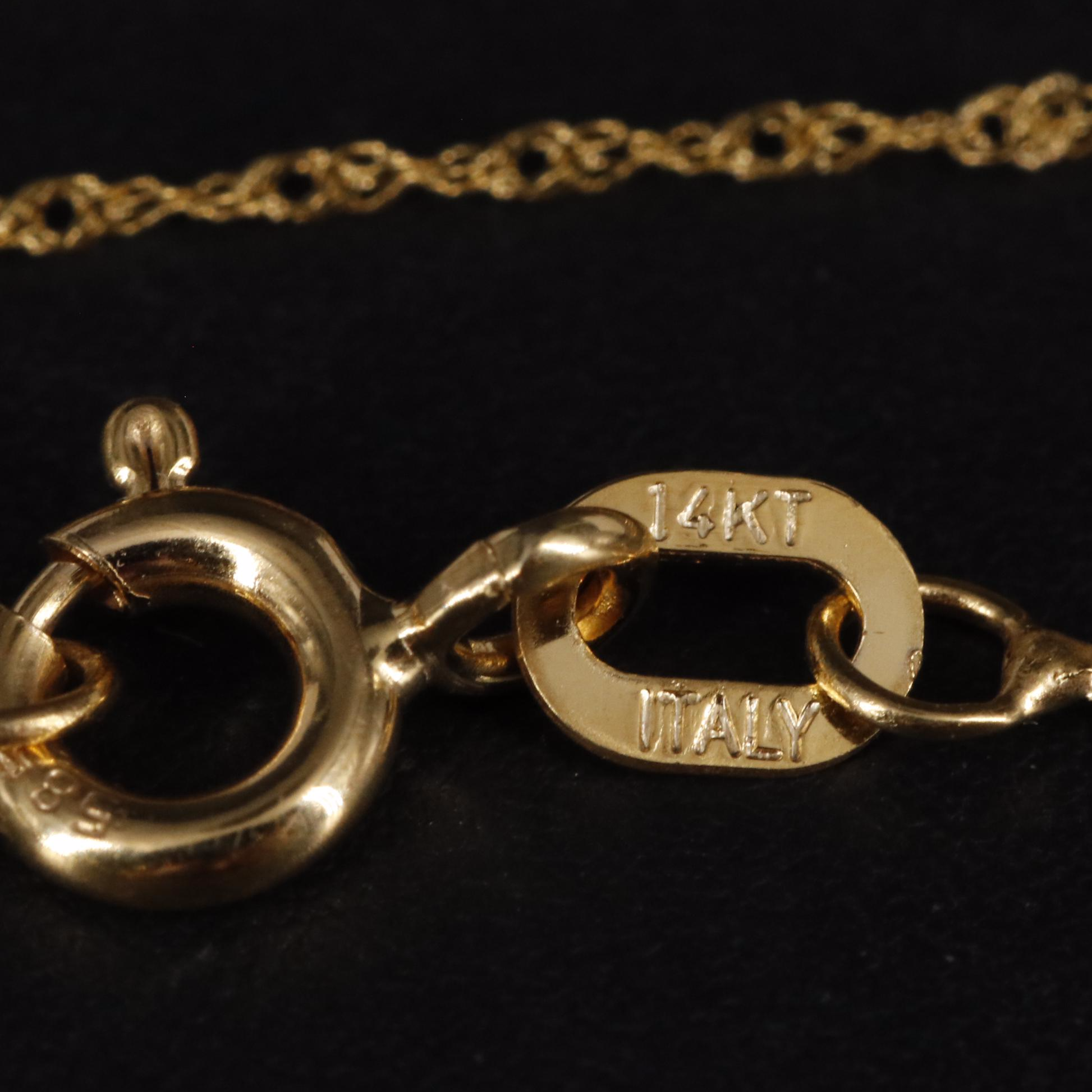 14K Singapore Chain Necklace