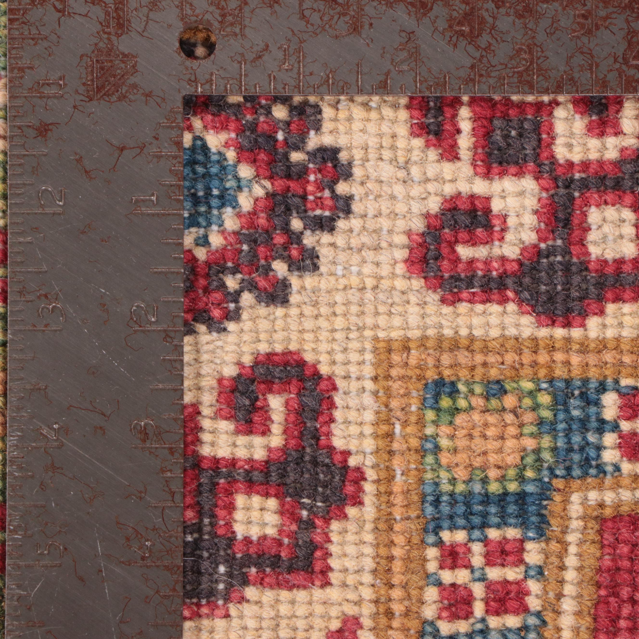 2'11 x 3'10 Hand-Knotted Pakistani Kazak-Style Accent Rug