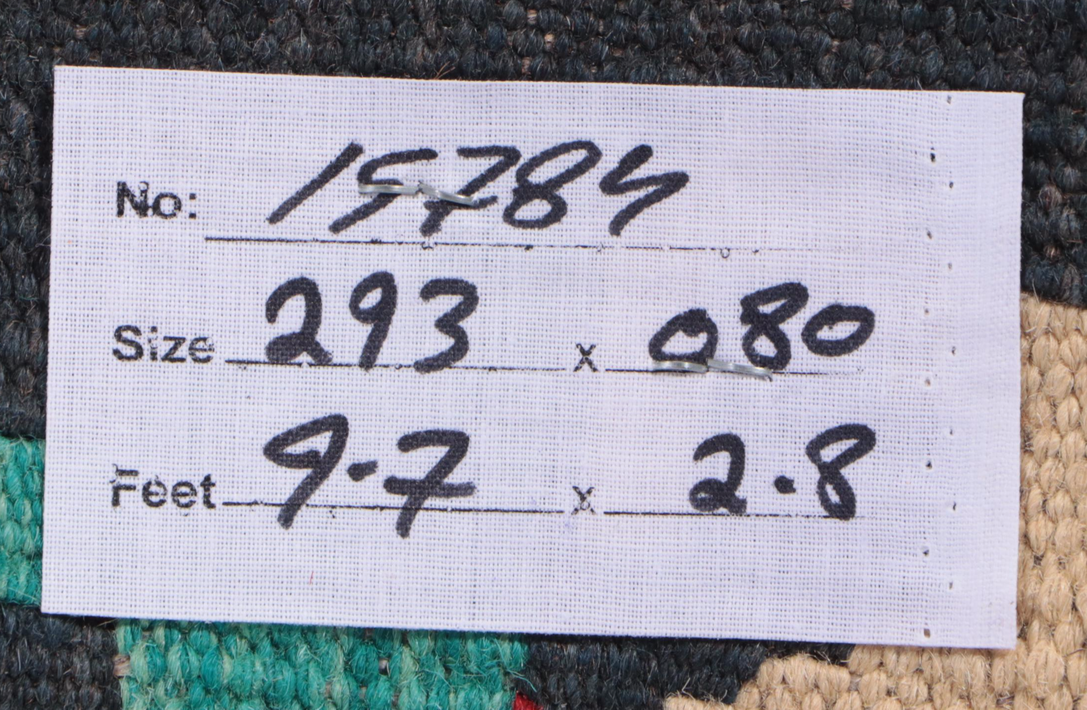 2'8 x  9'8 Handwoven Pakistani Kilim Carpet Runner