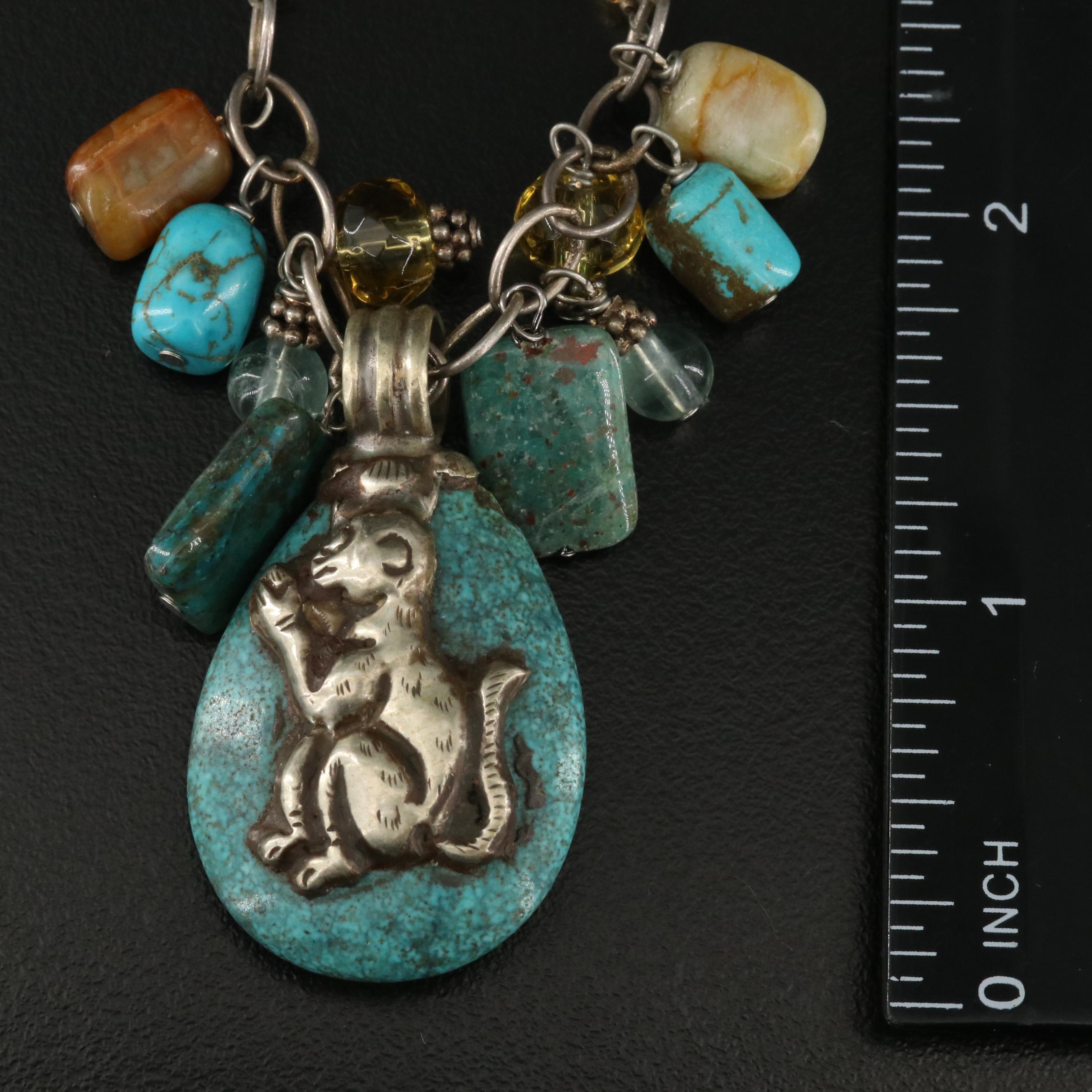 Necklaces Including Amethyst, Fluorite and Glass