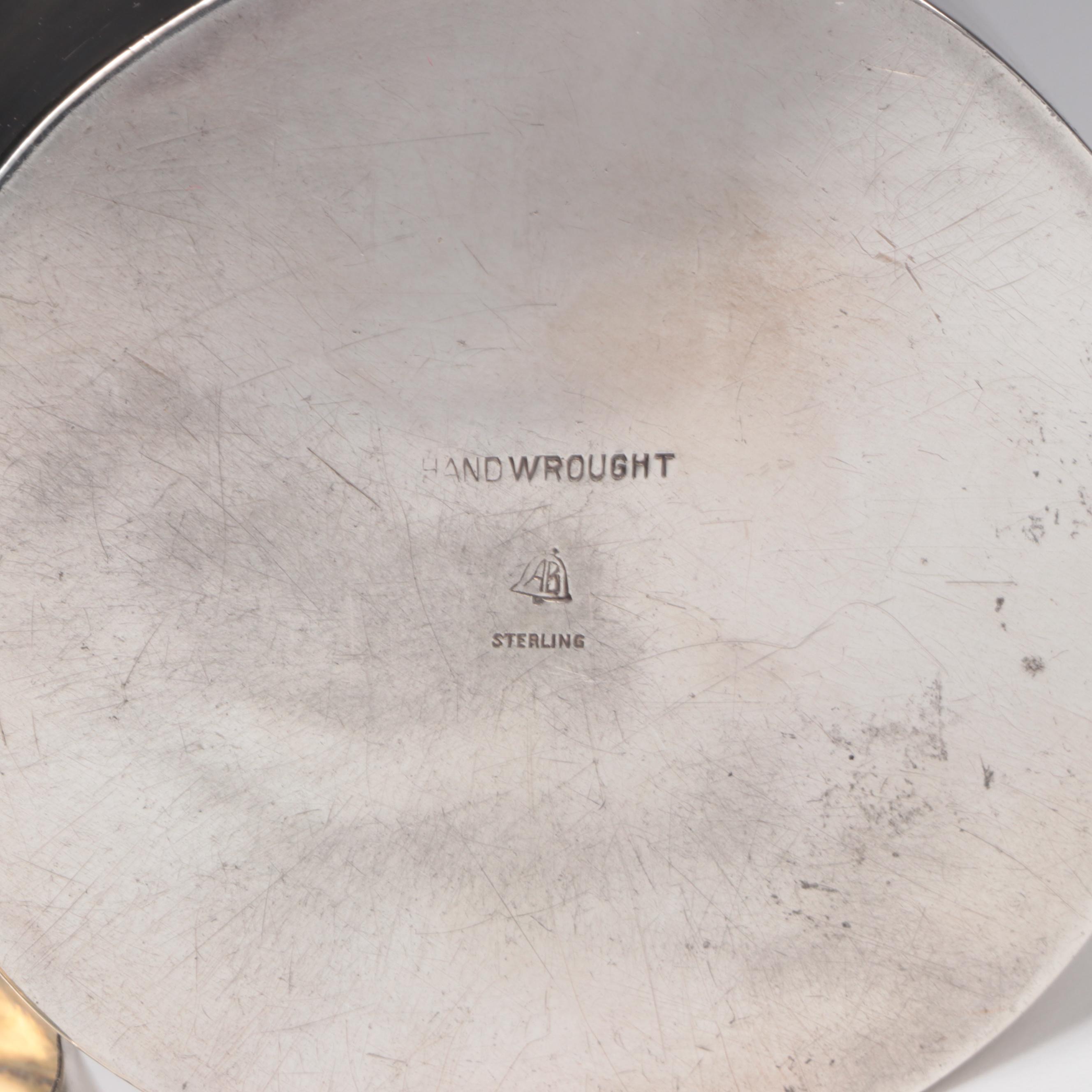 American Arts and Crafts Handwrought Sterling Silver Tea Caddy