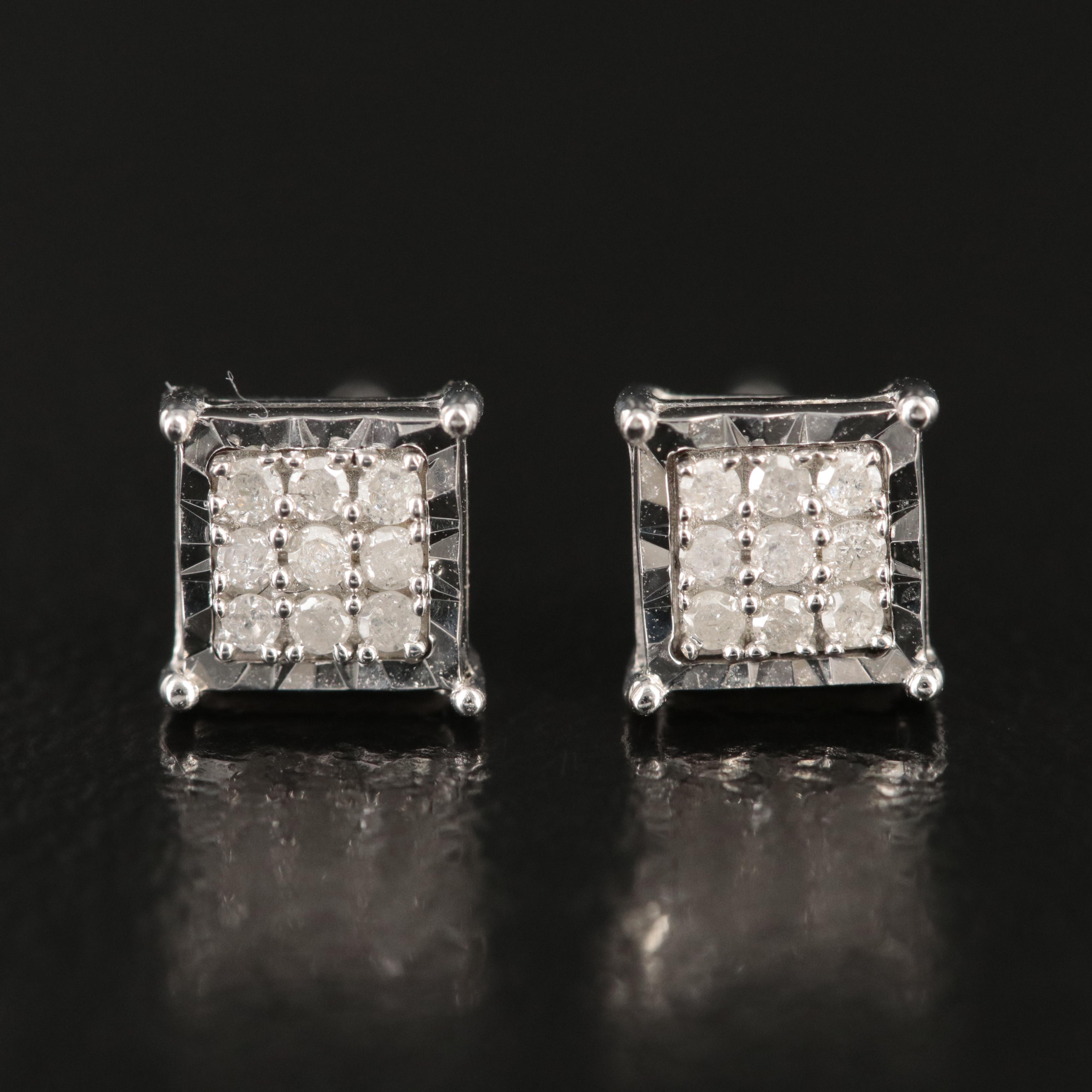 10K 0.09 CTW Diamond Stud Earrings