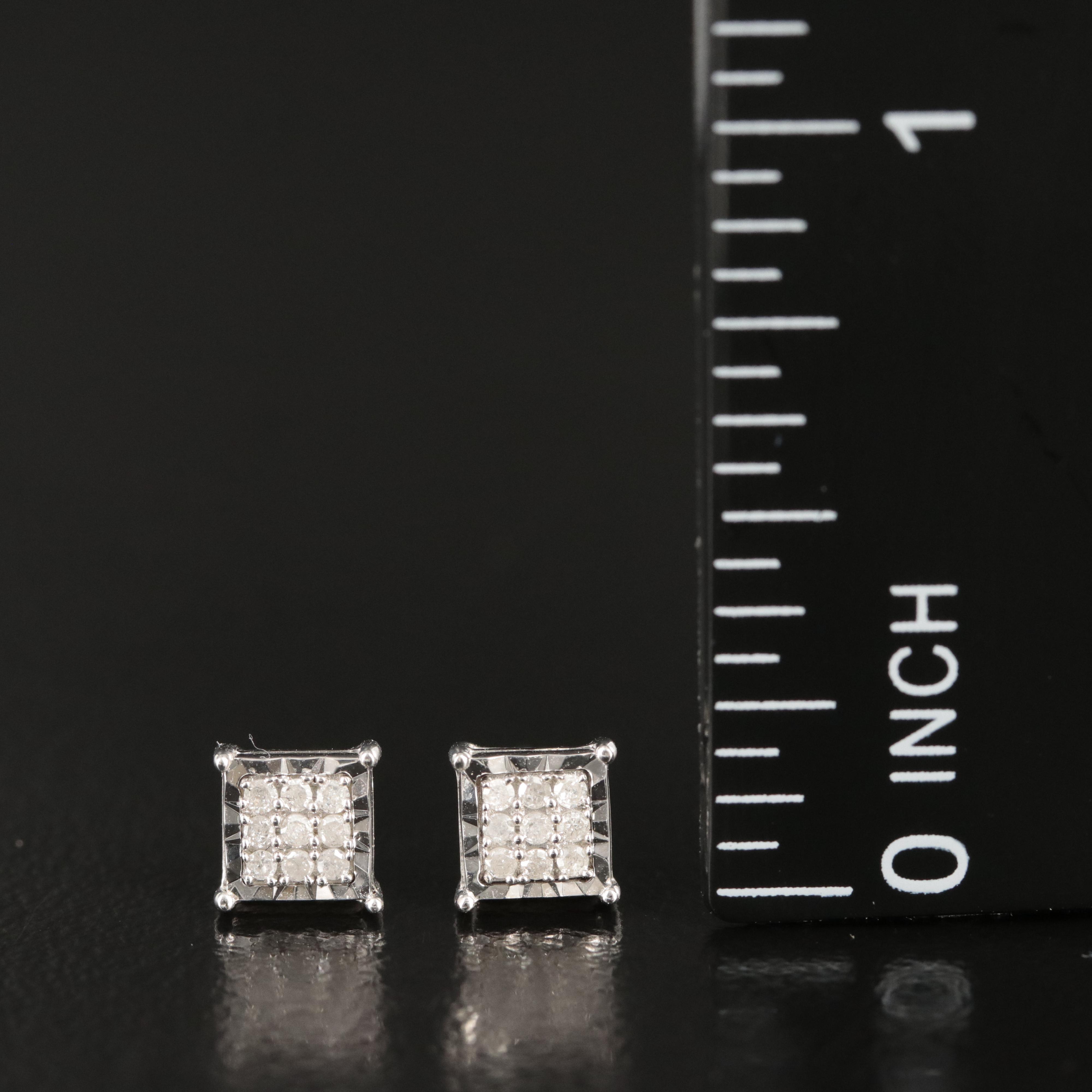 10K 0.09 CTW Diamond Stud Earrings