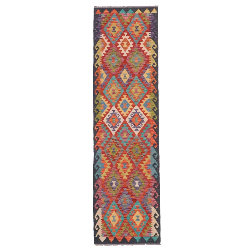 2'8 x  9'8 Handwoven Pakistani Kilim Carpet Runner