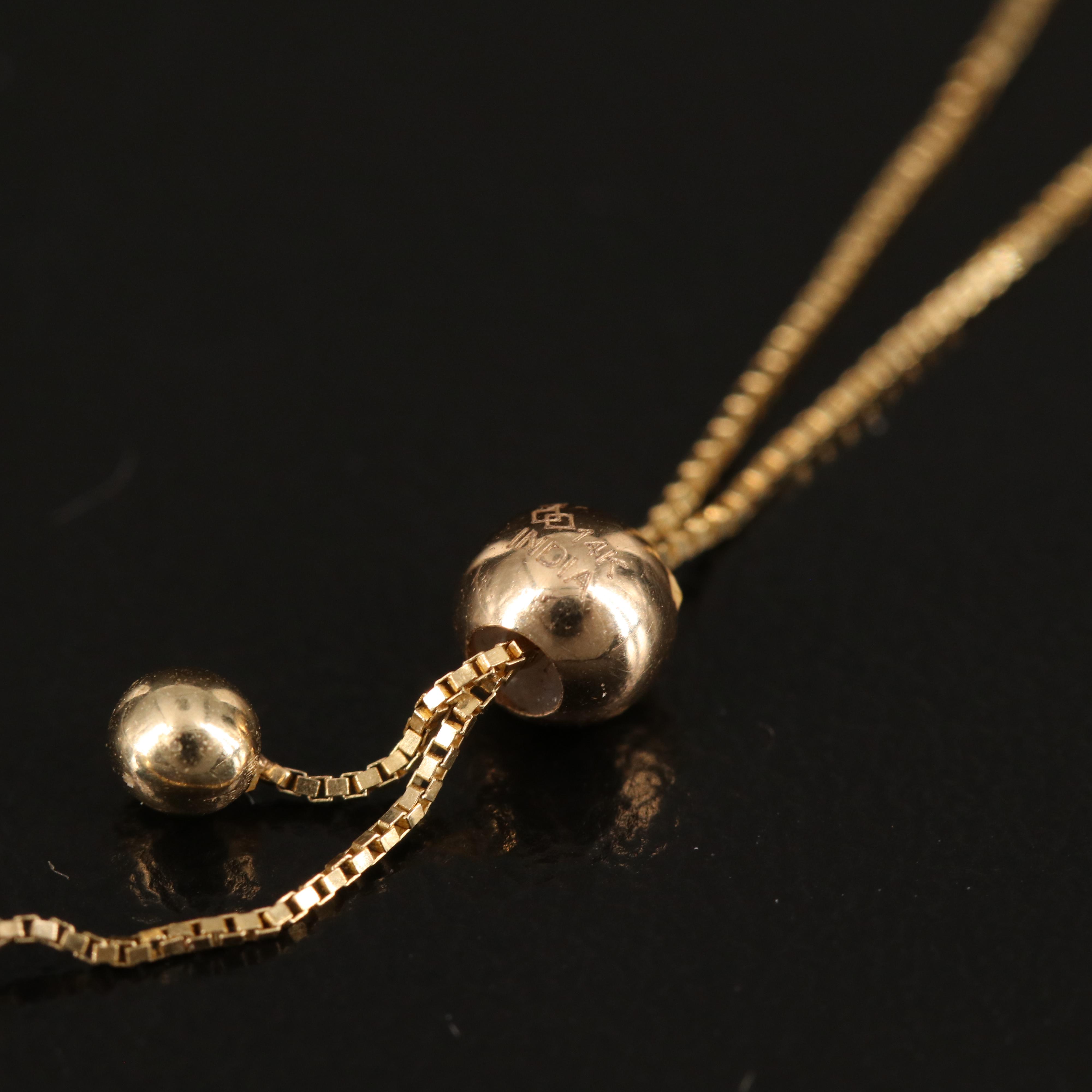 14K 0.07 CTW Diamond Bar Bracelet