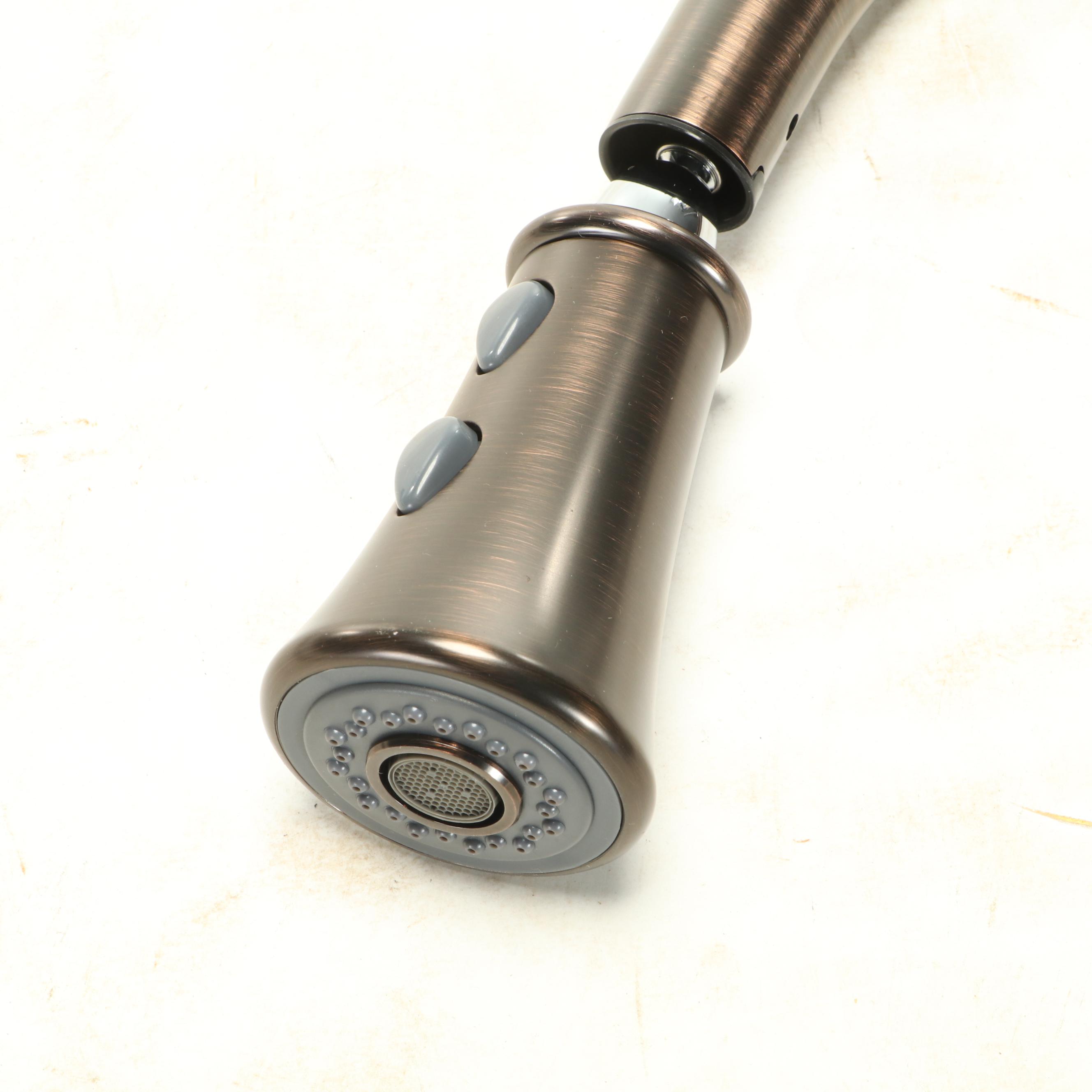 Rose Gold Bronze Finish Stainless Steel Prep Sink with Pull-Down Faucet and More