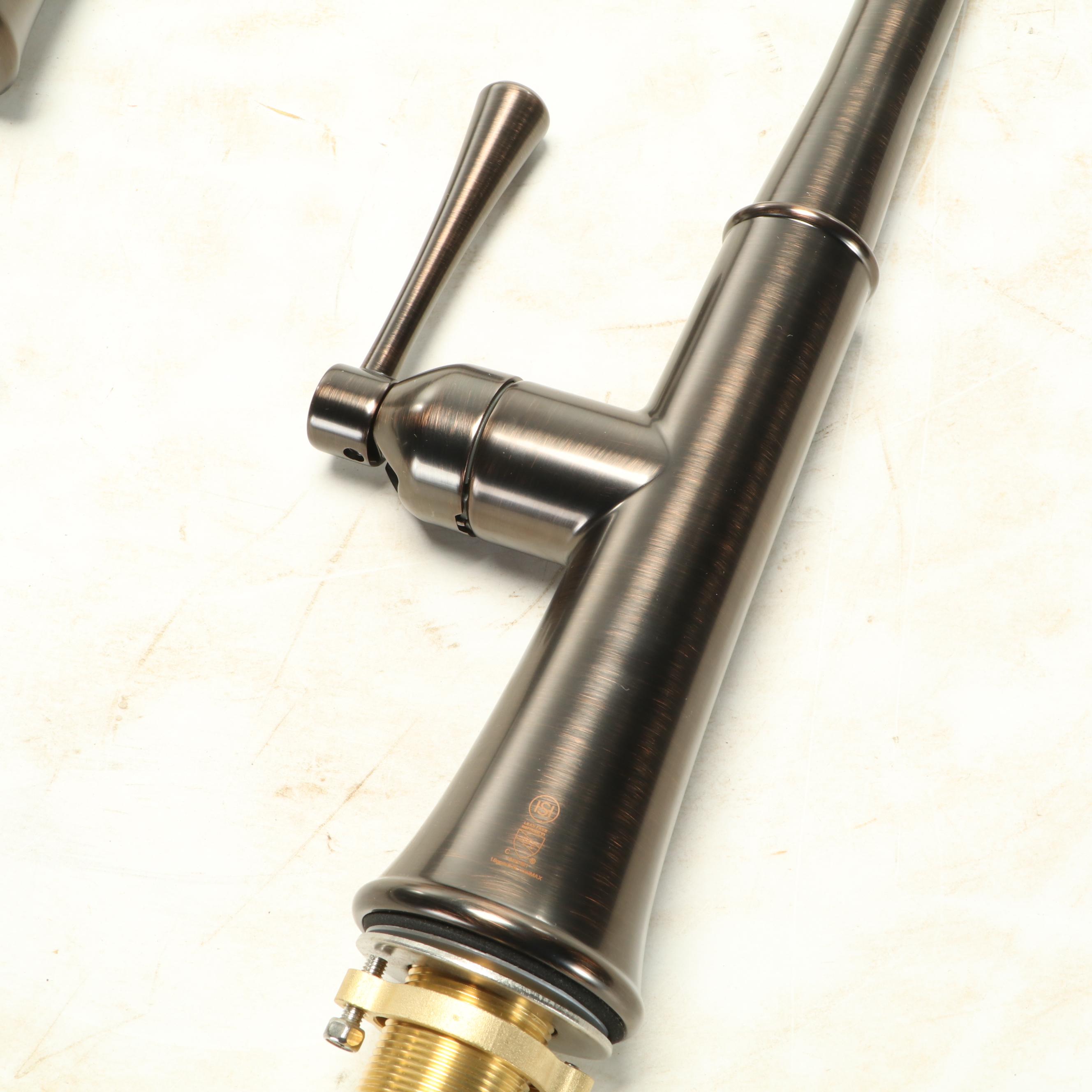 Rose Gold Bronze Finish Stainless Steel Prep Sink with Pull-Down Faucet and More