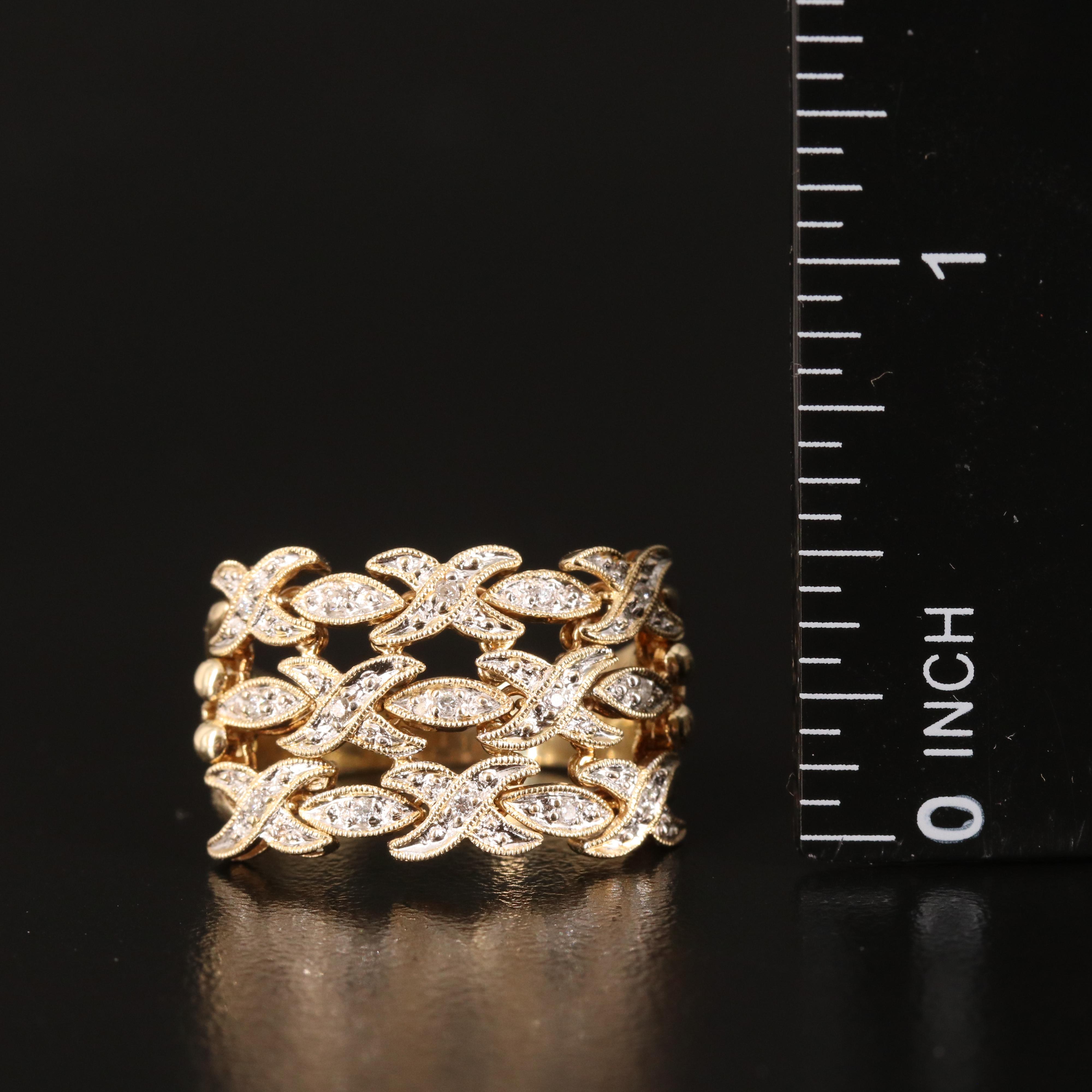 14K 0.07 CTW Diamond Ring with Flex Center