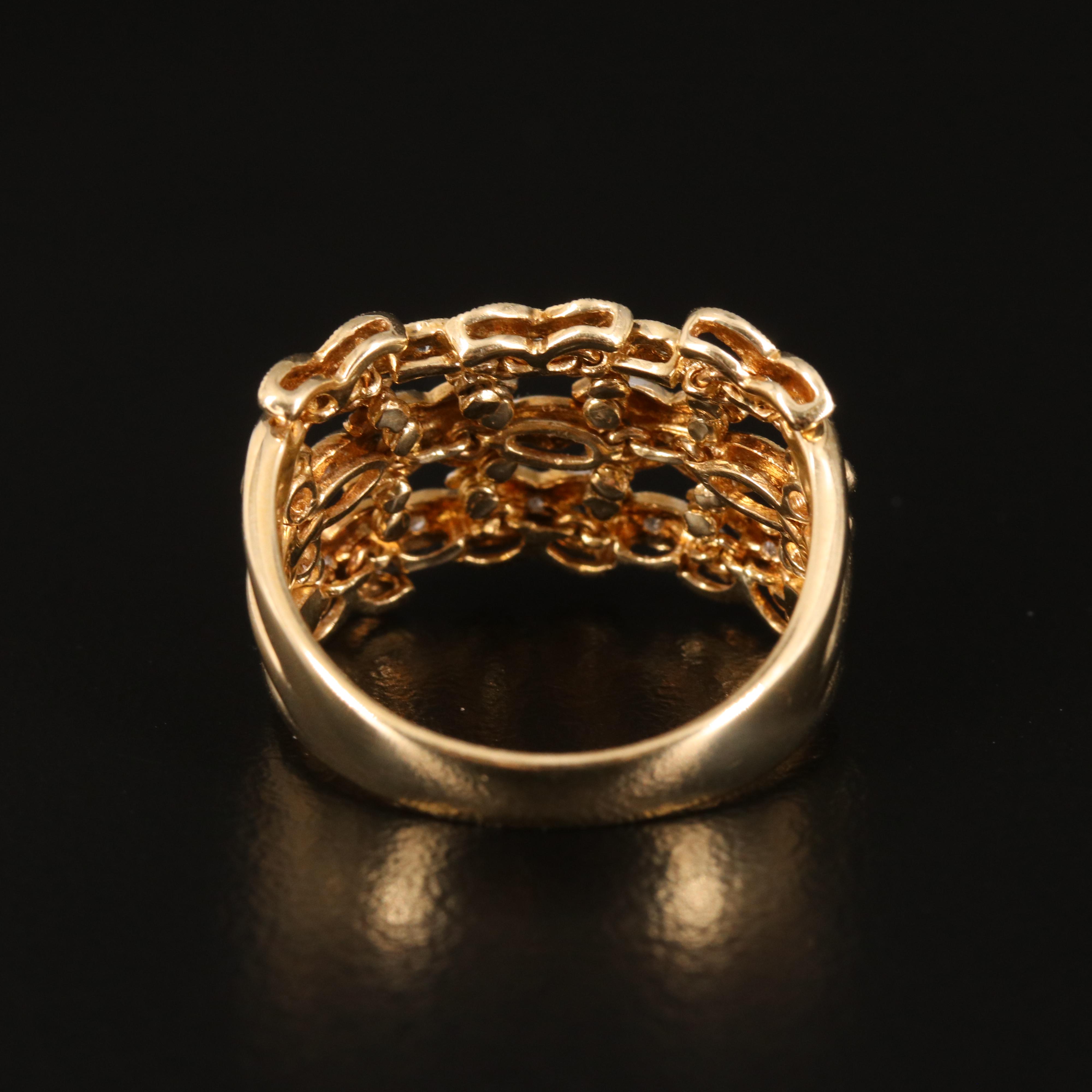 14K 0.07 CTW Diamond Ring with Flex Center