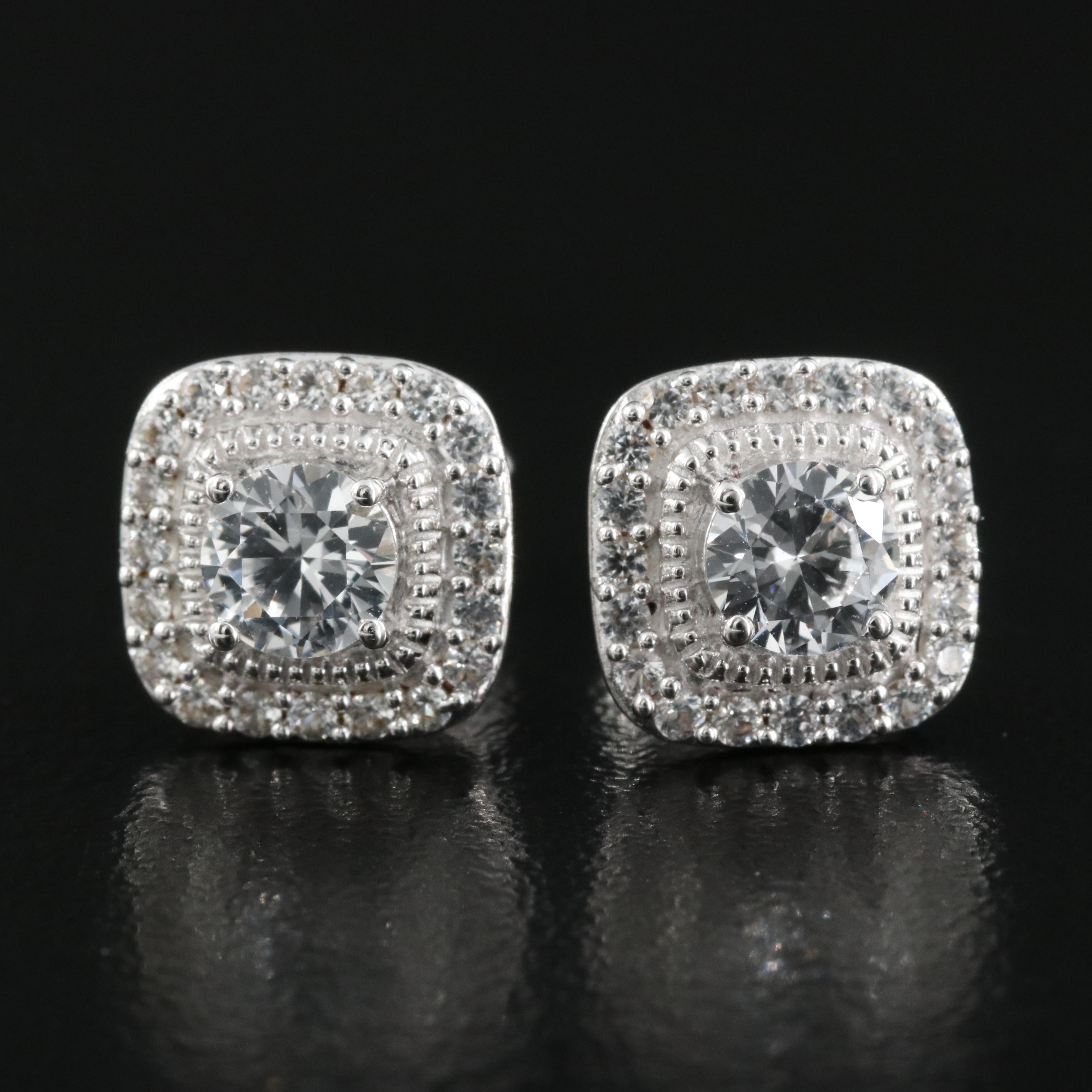 Sapphire Stud Earrings in Sterling