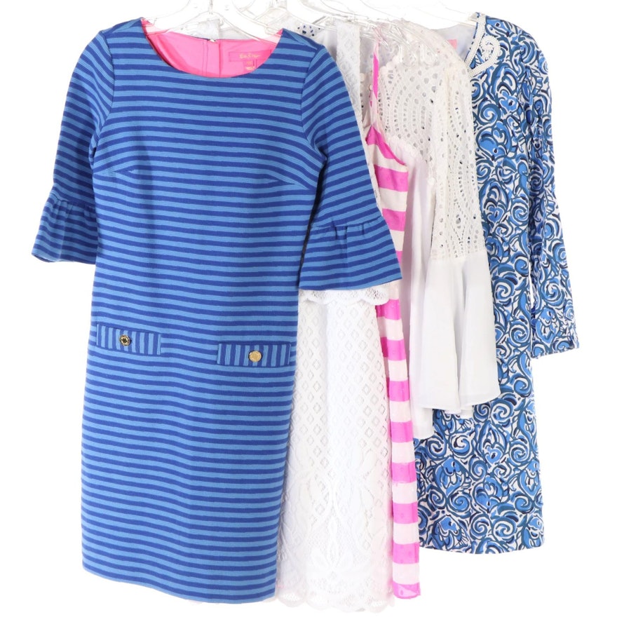 Lilly Pulitzer Patterned, Crochet, and Striped Dresses with Blouse