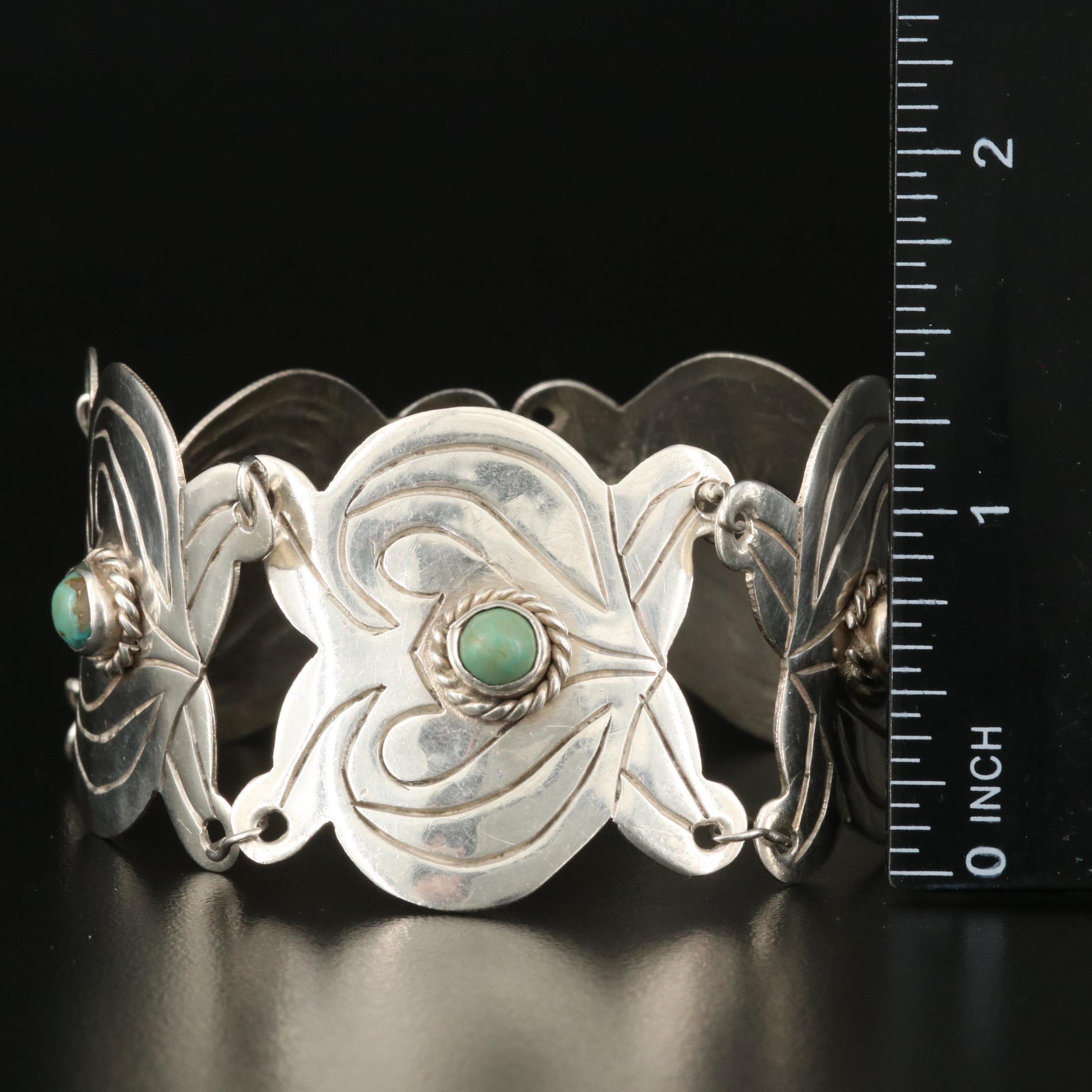 Sterling Turquoise Bracelet and Cuff